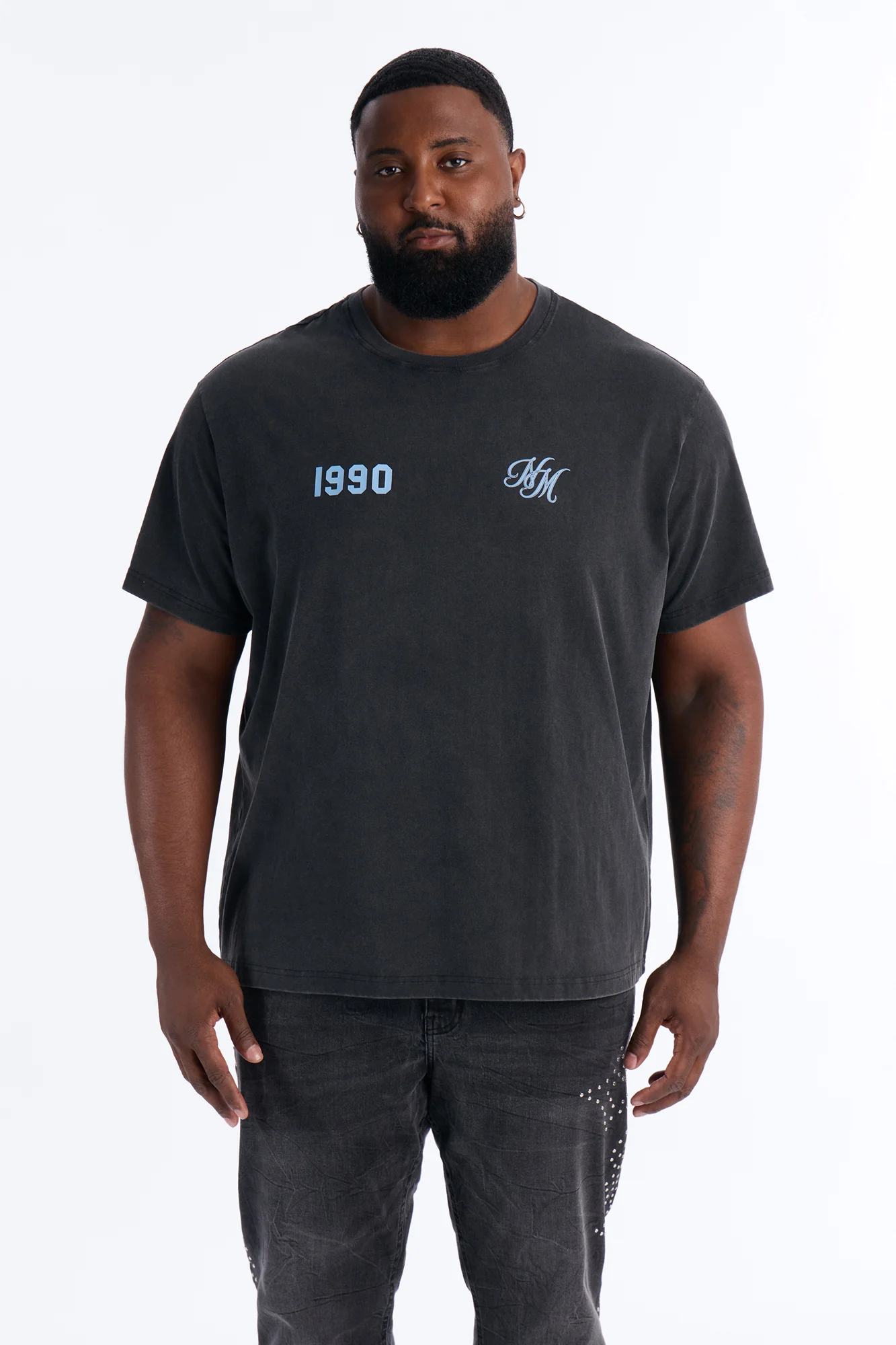 1990 High Density Short Sleeve Tee - Black Wash