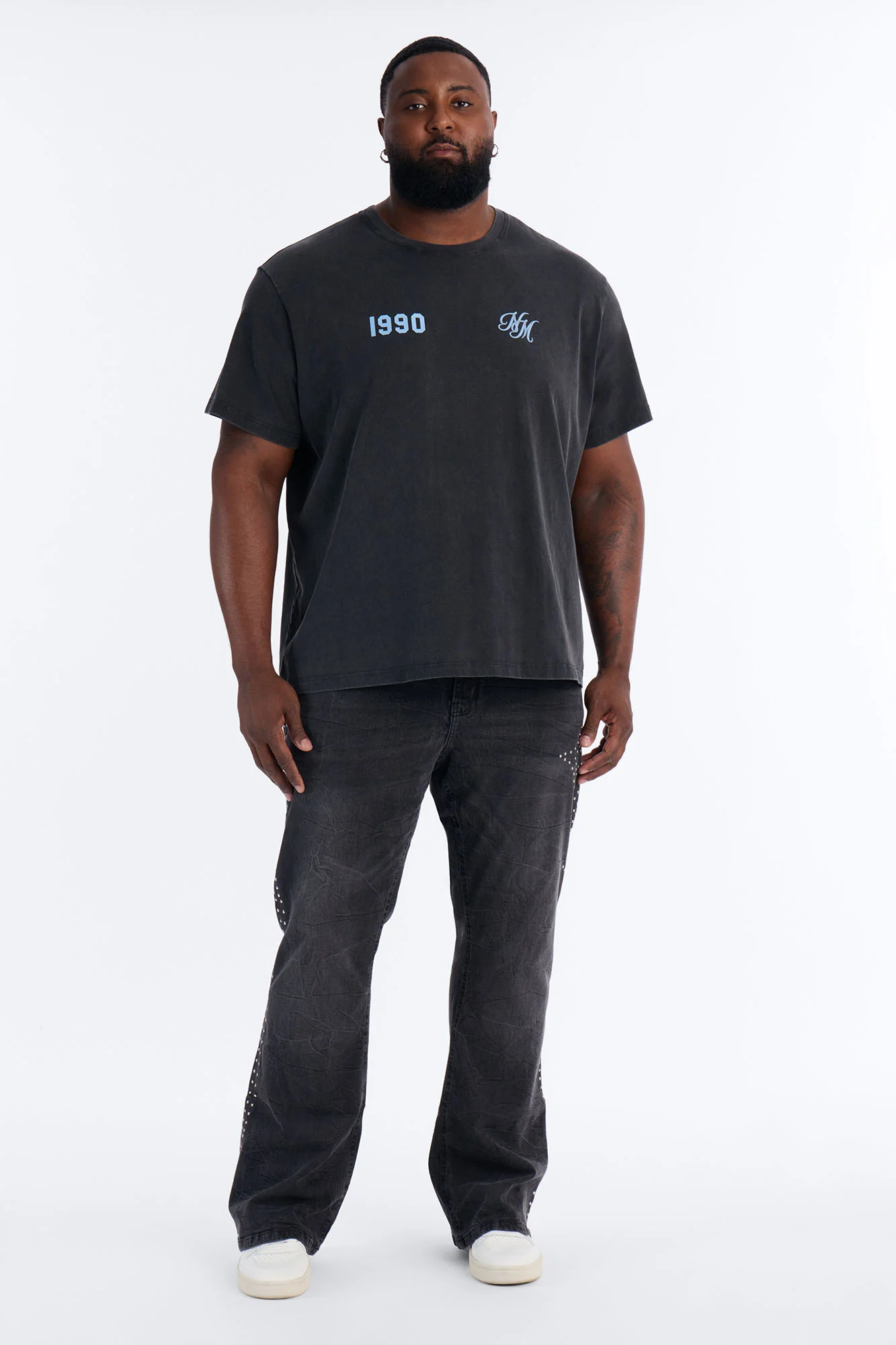 1990 High Density Short Sleeve Tee - Black Wash - Image 2