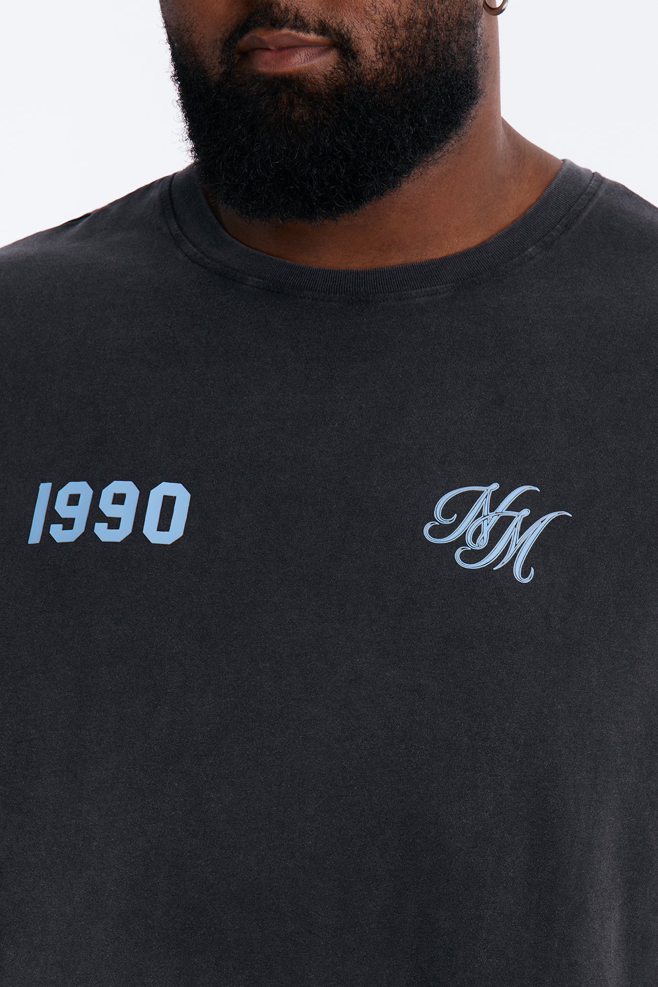 1990 High Density Short Sleeve Tee - Black Wash - Image 3