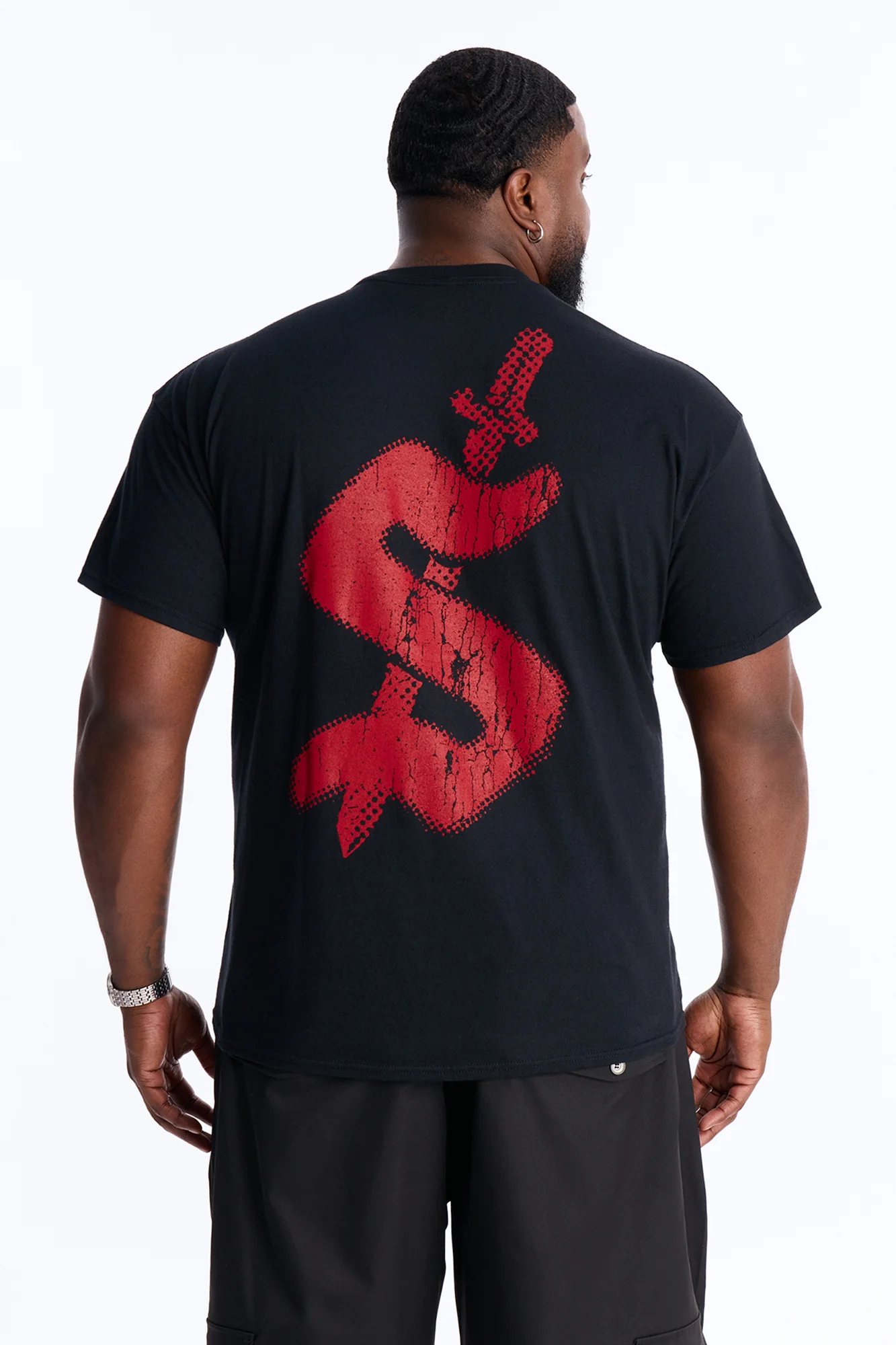 21 Savage Distressed Short Sleeve Tee - Black - Image 8