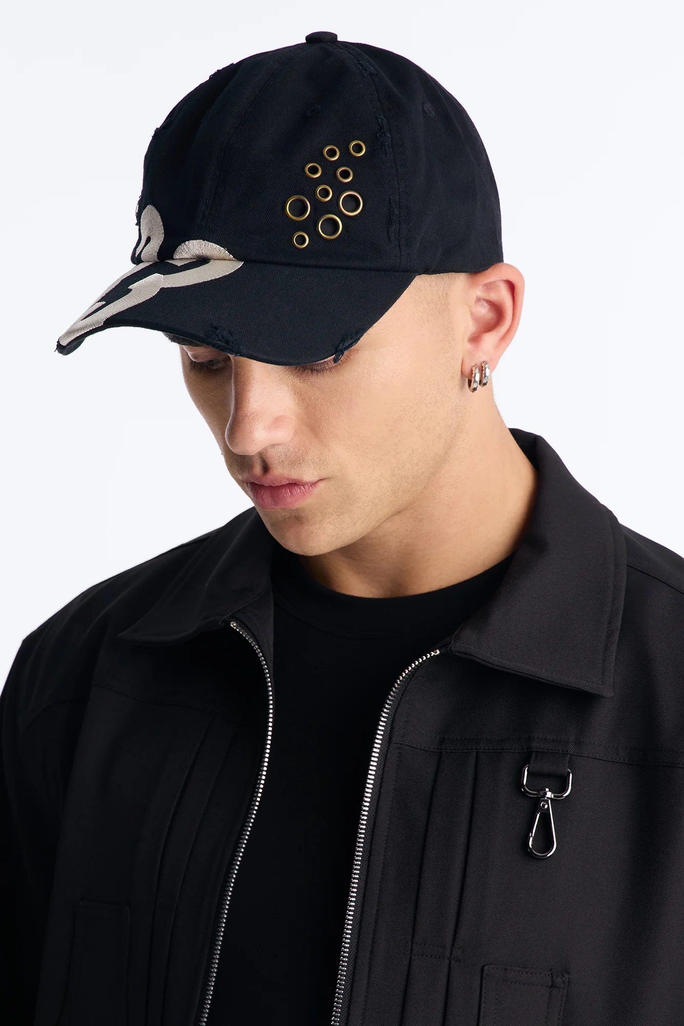33 Rings Cotton Twill Unstructured Snapback Hat - Black