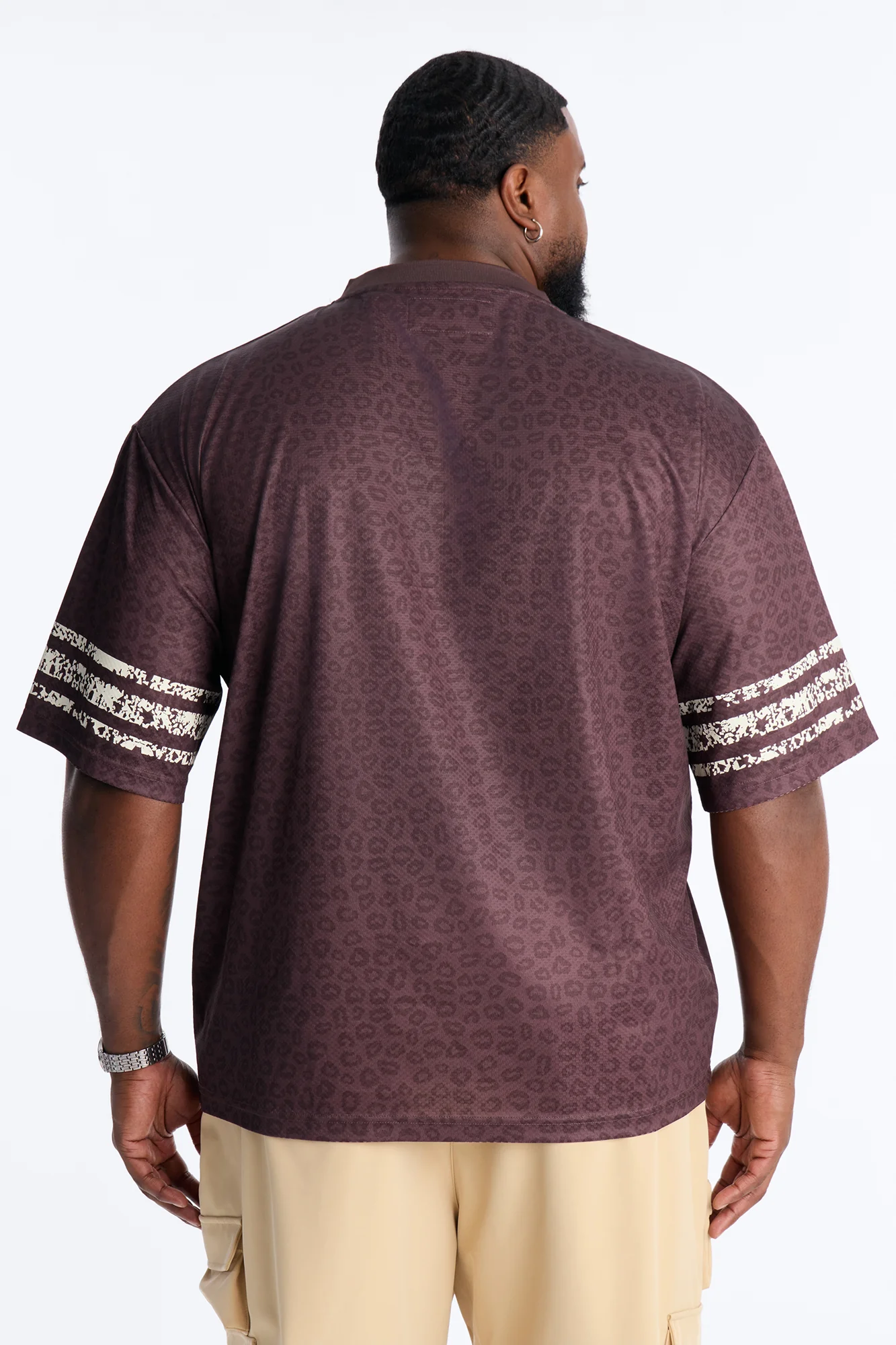 75 Short Sleeve Stripe Jersey - Brown - Image 8