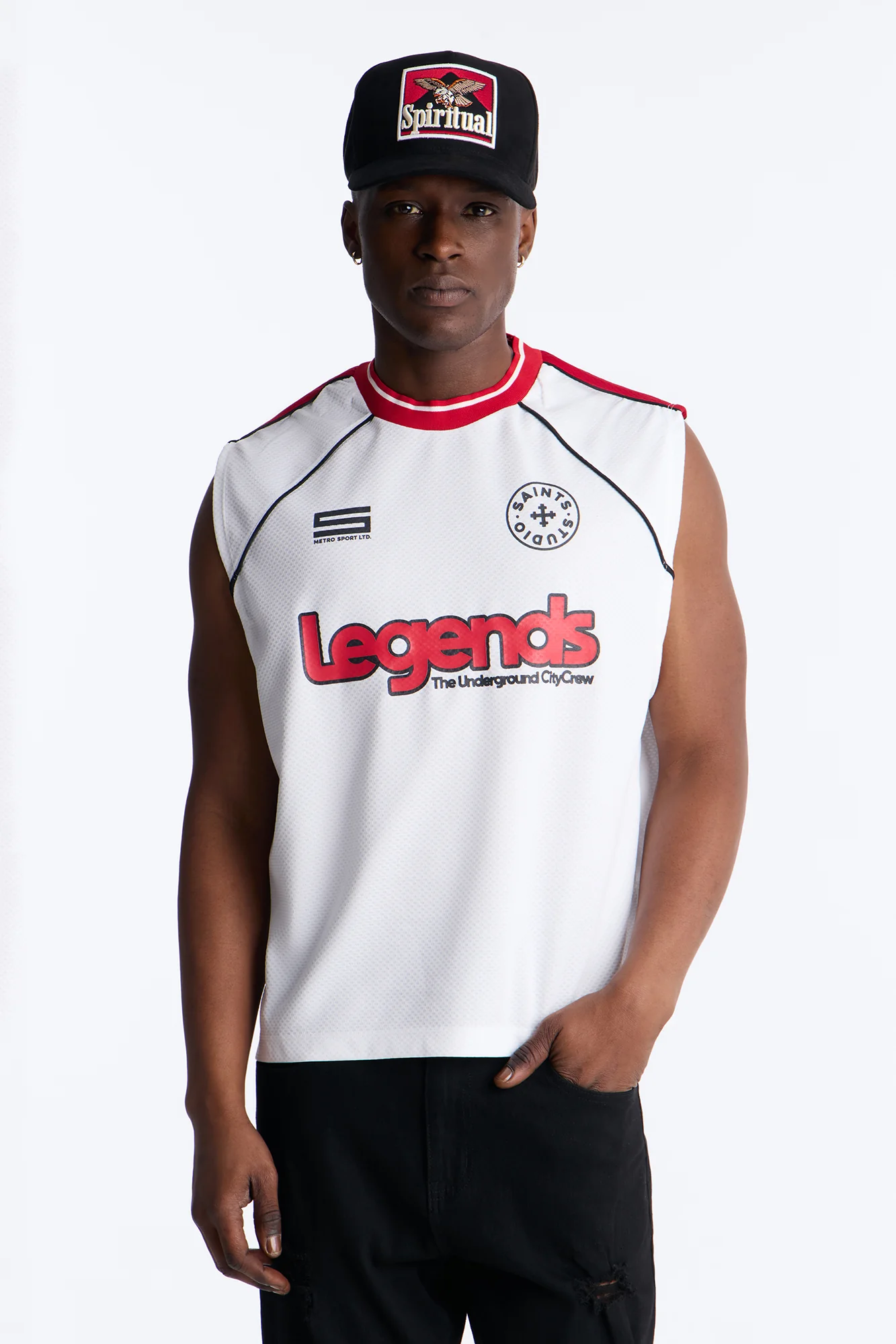 9 Legends Sleeveless Jersey - White