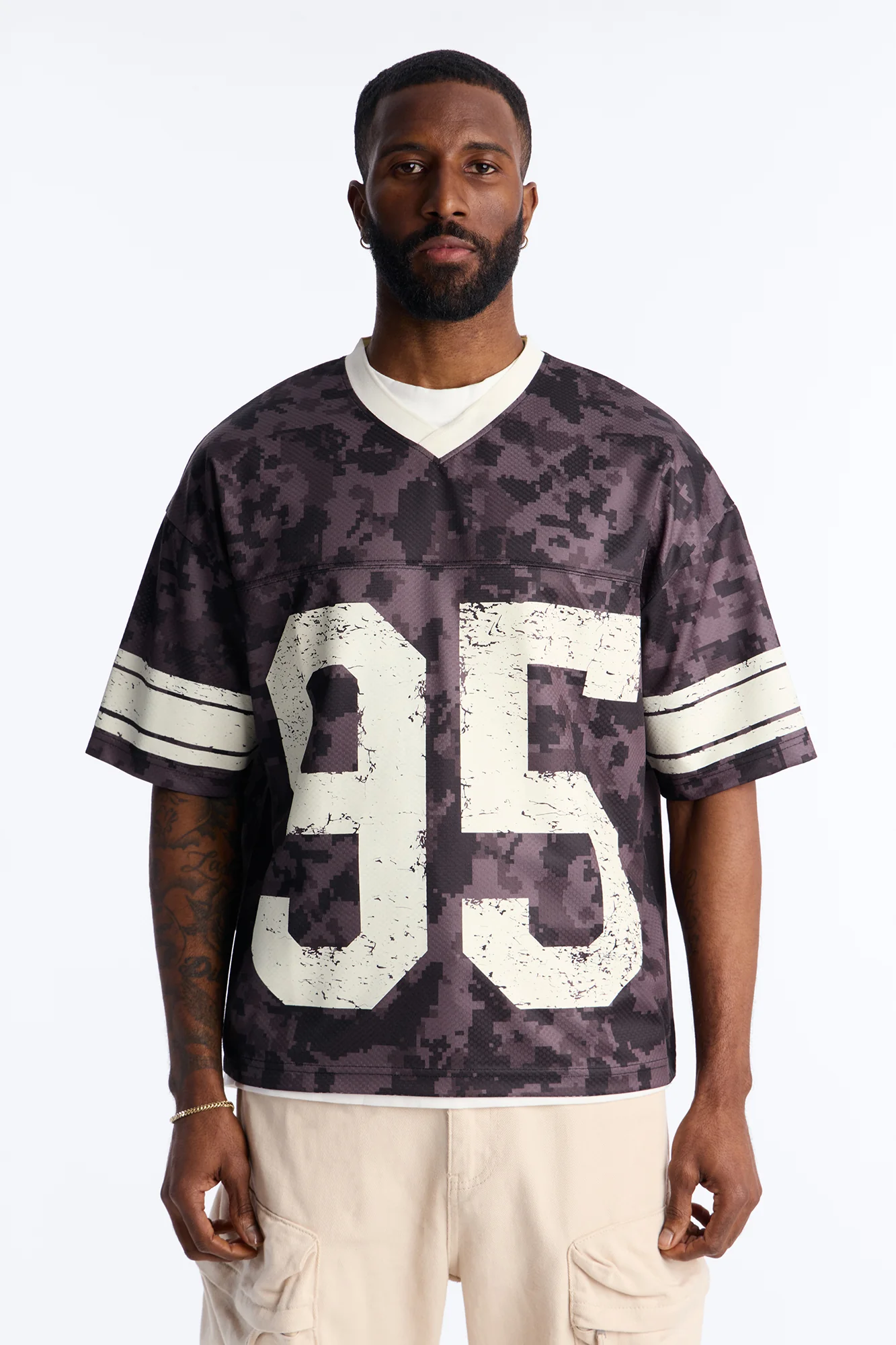 95 Short Sleeve Stripe Jersey - Black