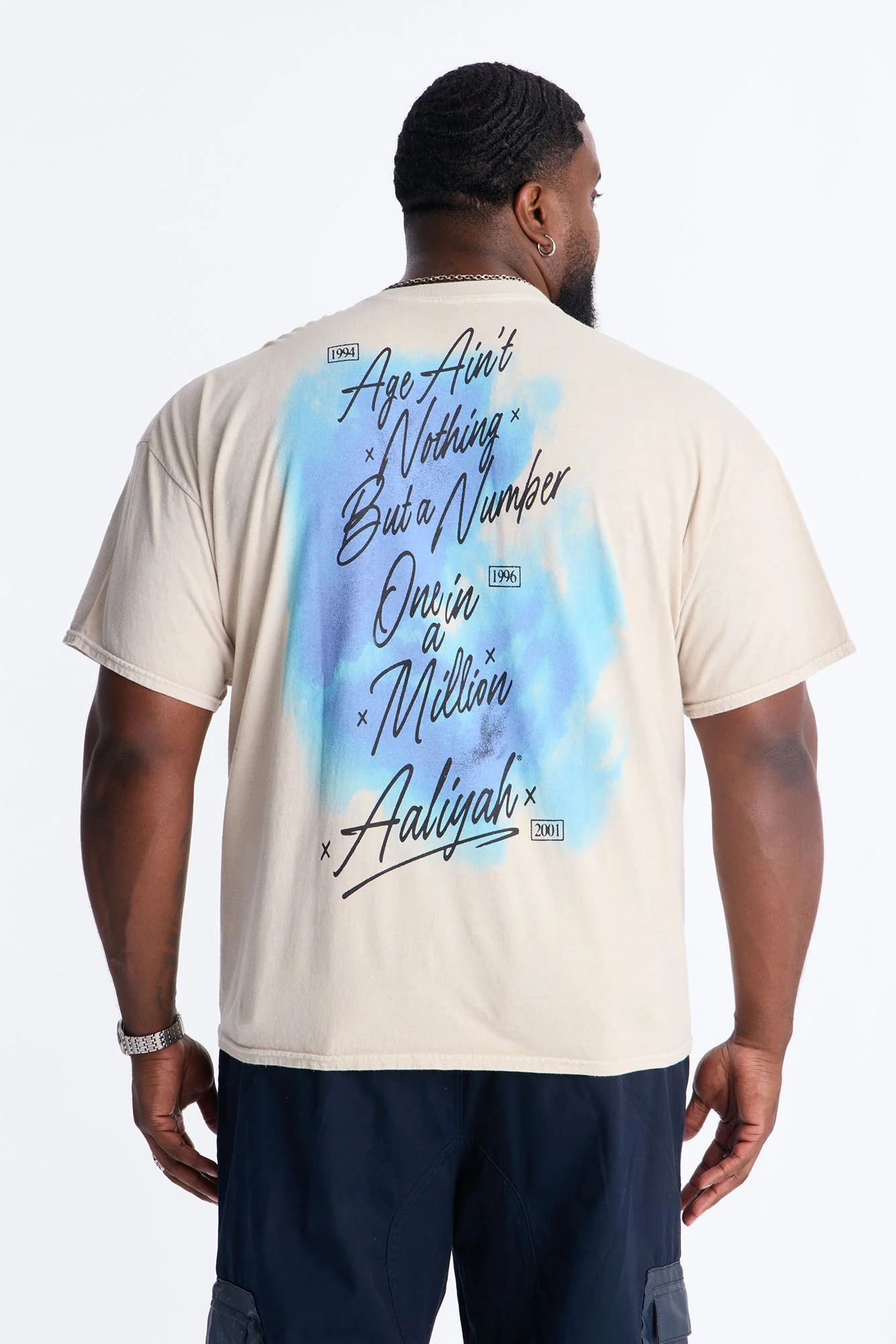 Aaliyah Princess Of R&B Short Sleeve Tee - Taupe - Image 8