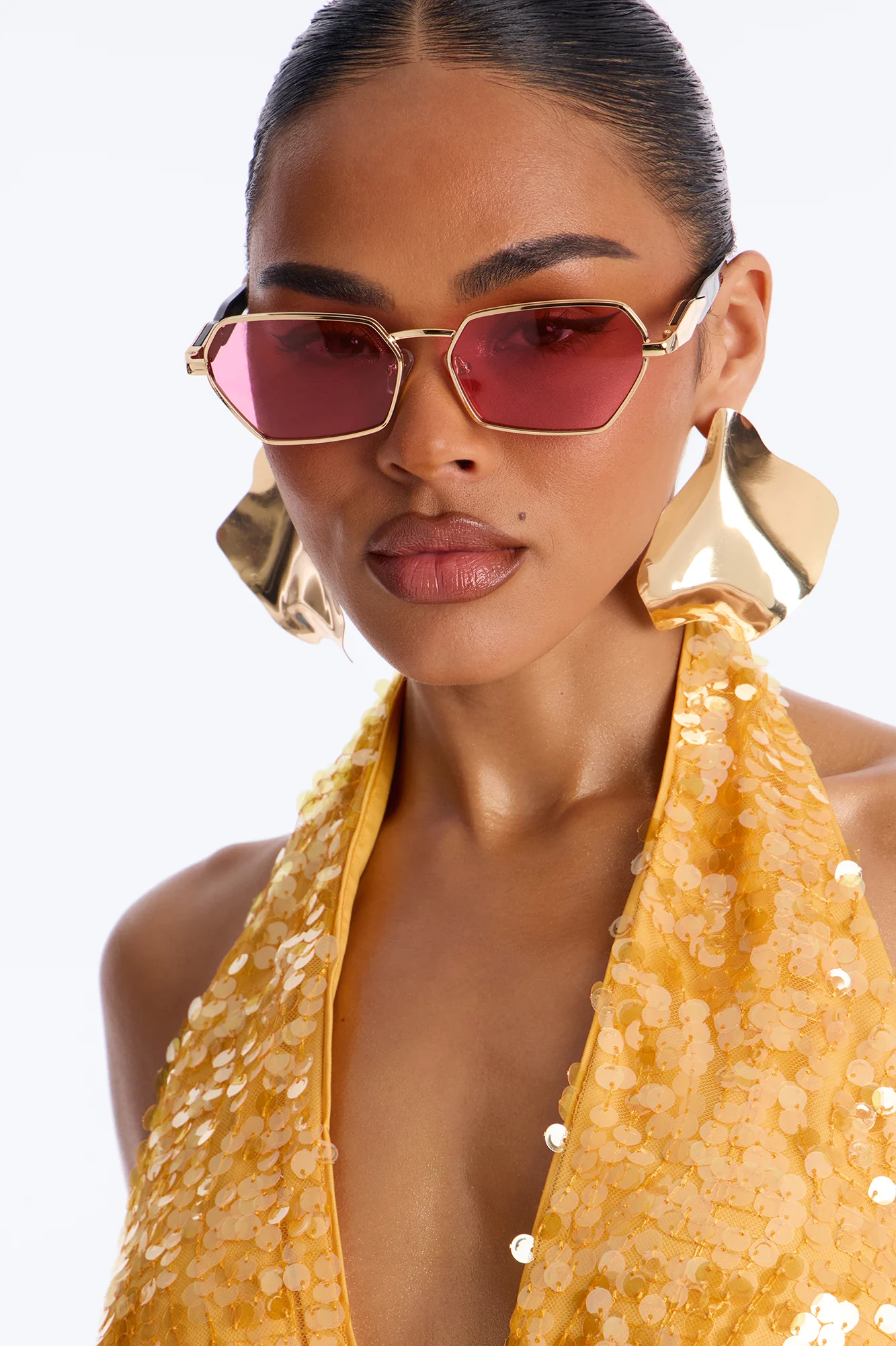 Abbot Kinney Blvd Sunglasses - Gold/Pink - Image 2