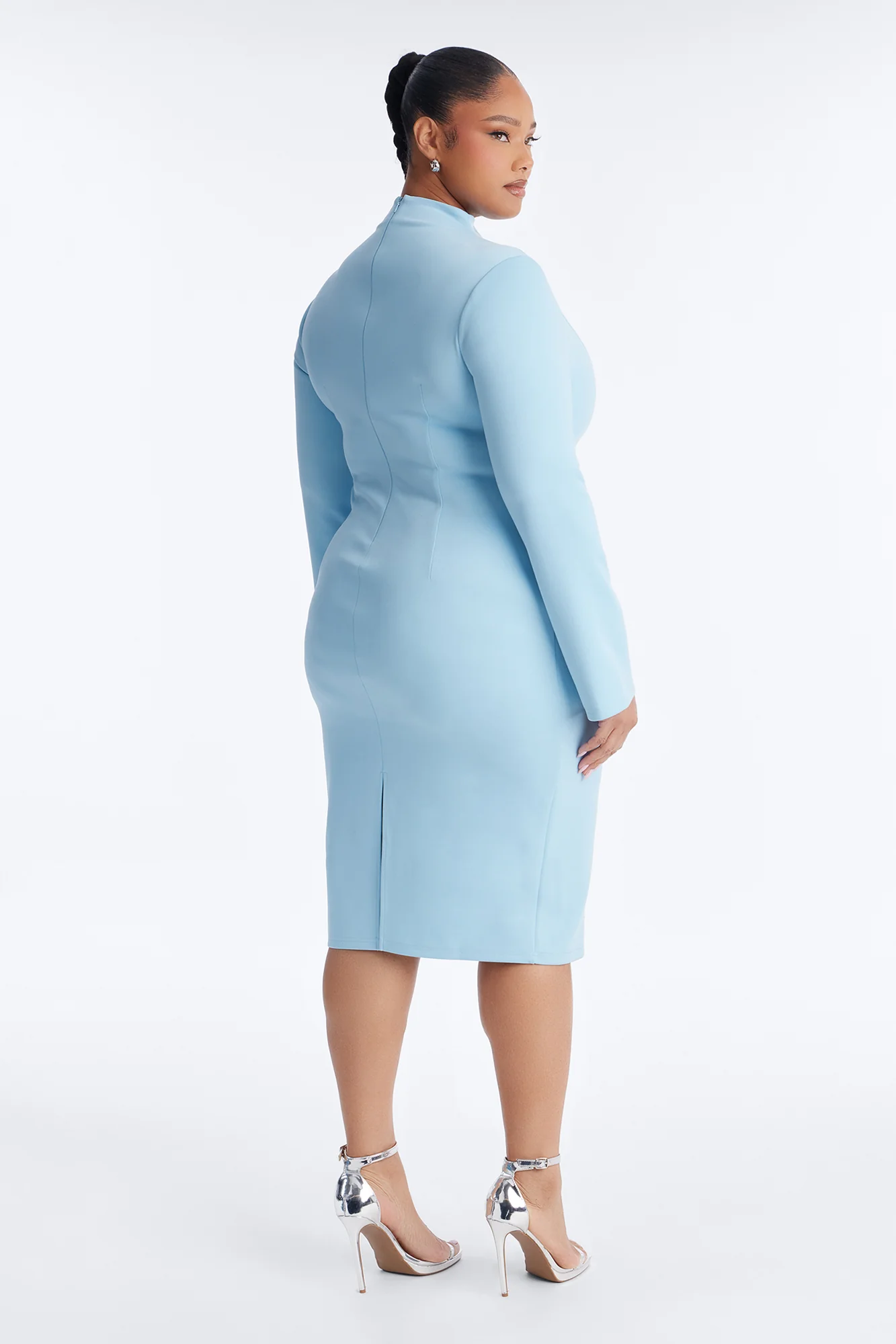 Above Average Ponte Midi Dress - Blue - Image 7