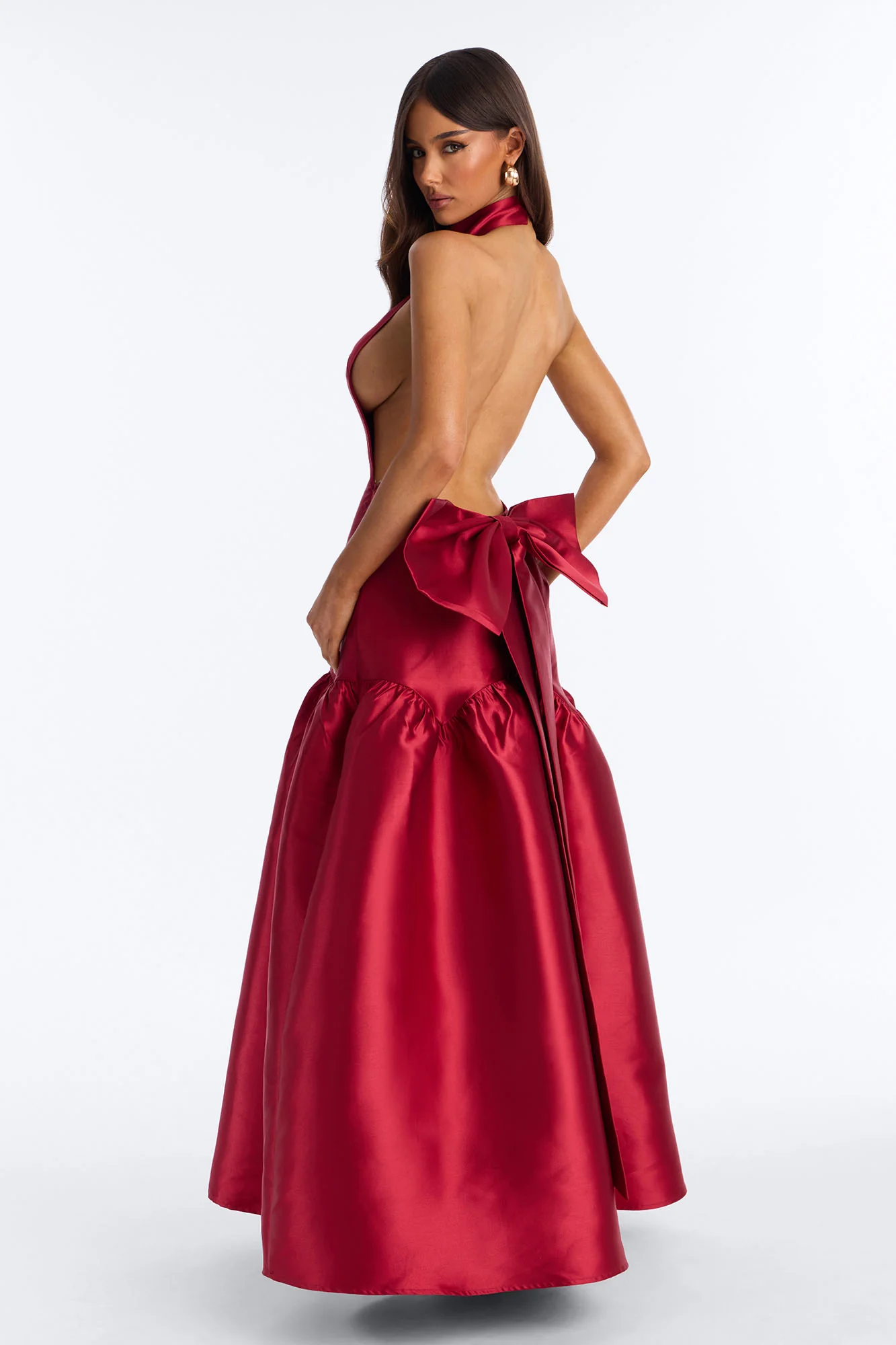 Absolute Stunner Bow Gown - Red