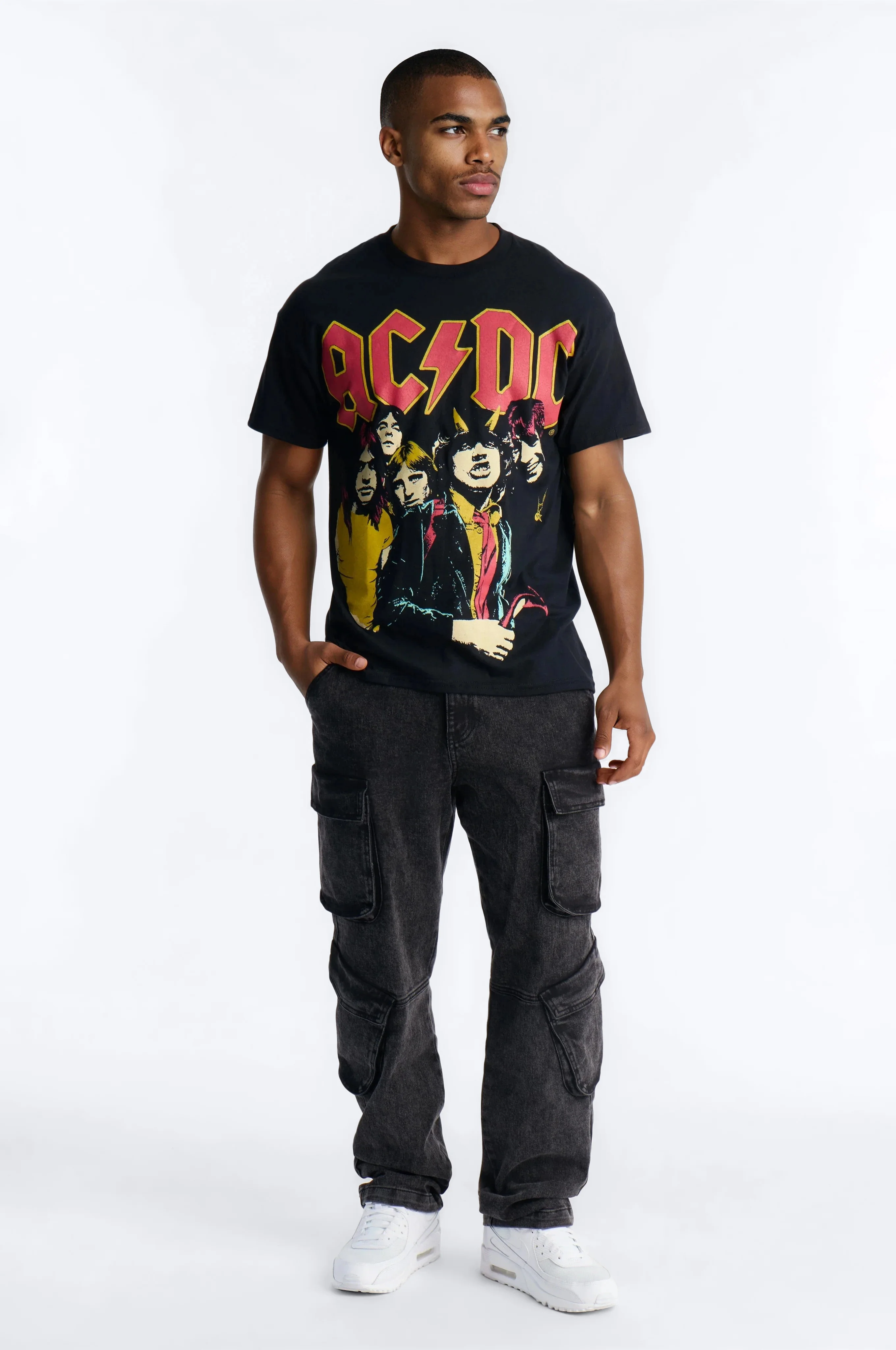 ACDC Highway To Hell All Over Print Short Sleeve Tee - Black - Image 2