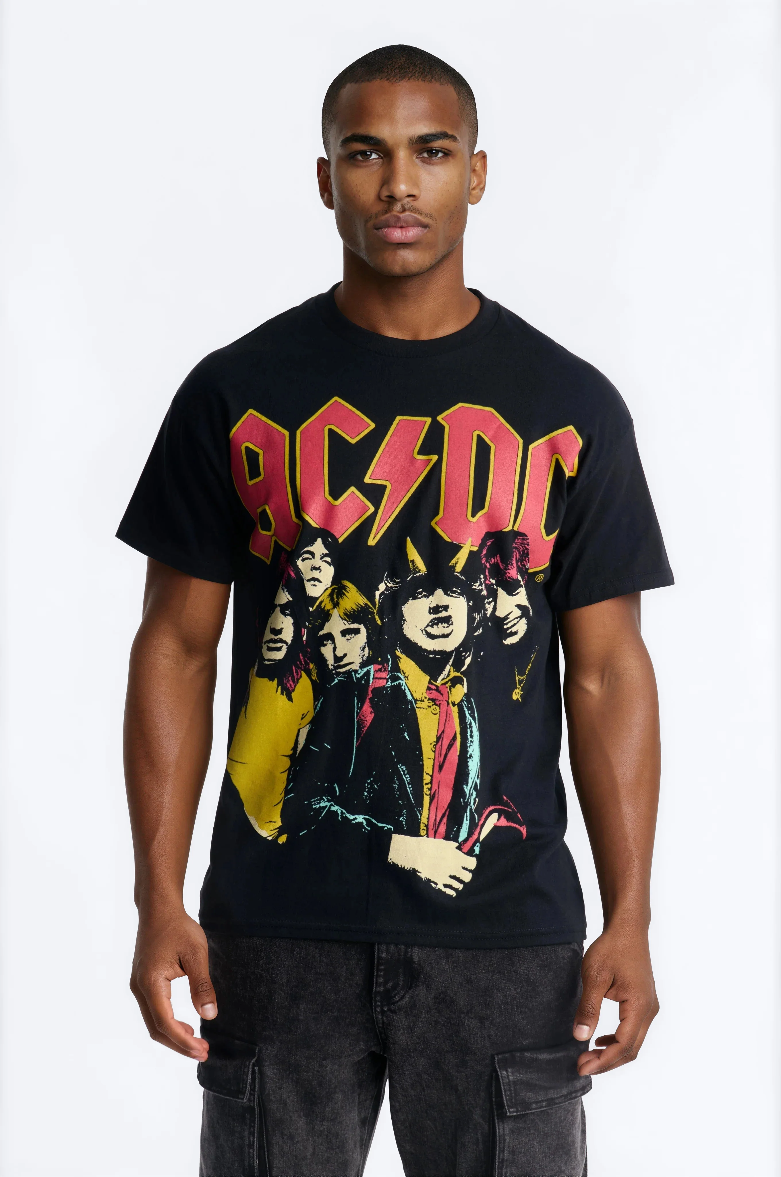 ACDC Highway To Hell All Over Print Short Sleeve Tee - Black - Image 3