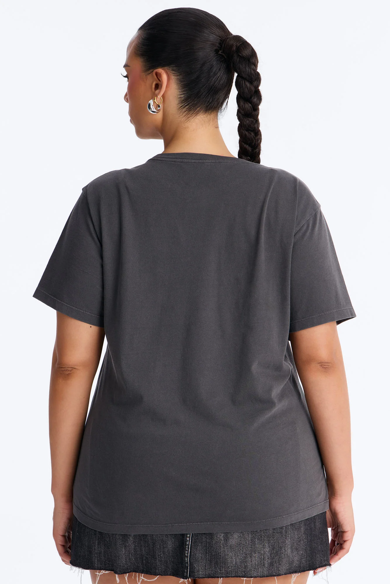 ACDC Jeweled Neck Washed Tee - Black Wash - Image 8