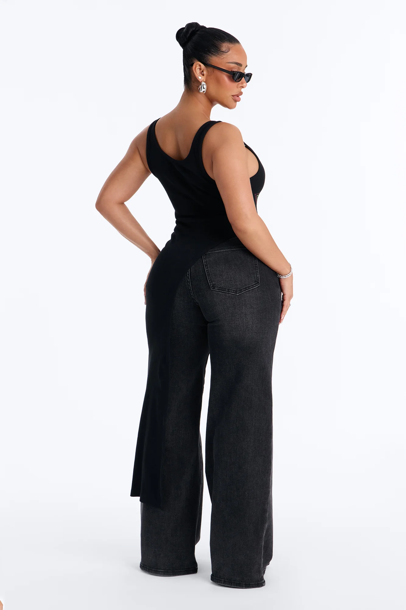 ACDC Long Asymmetrical Tank - Black - Image 4