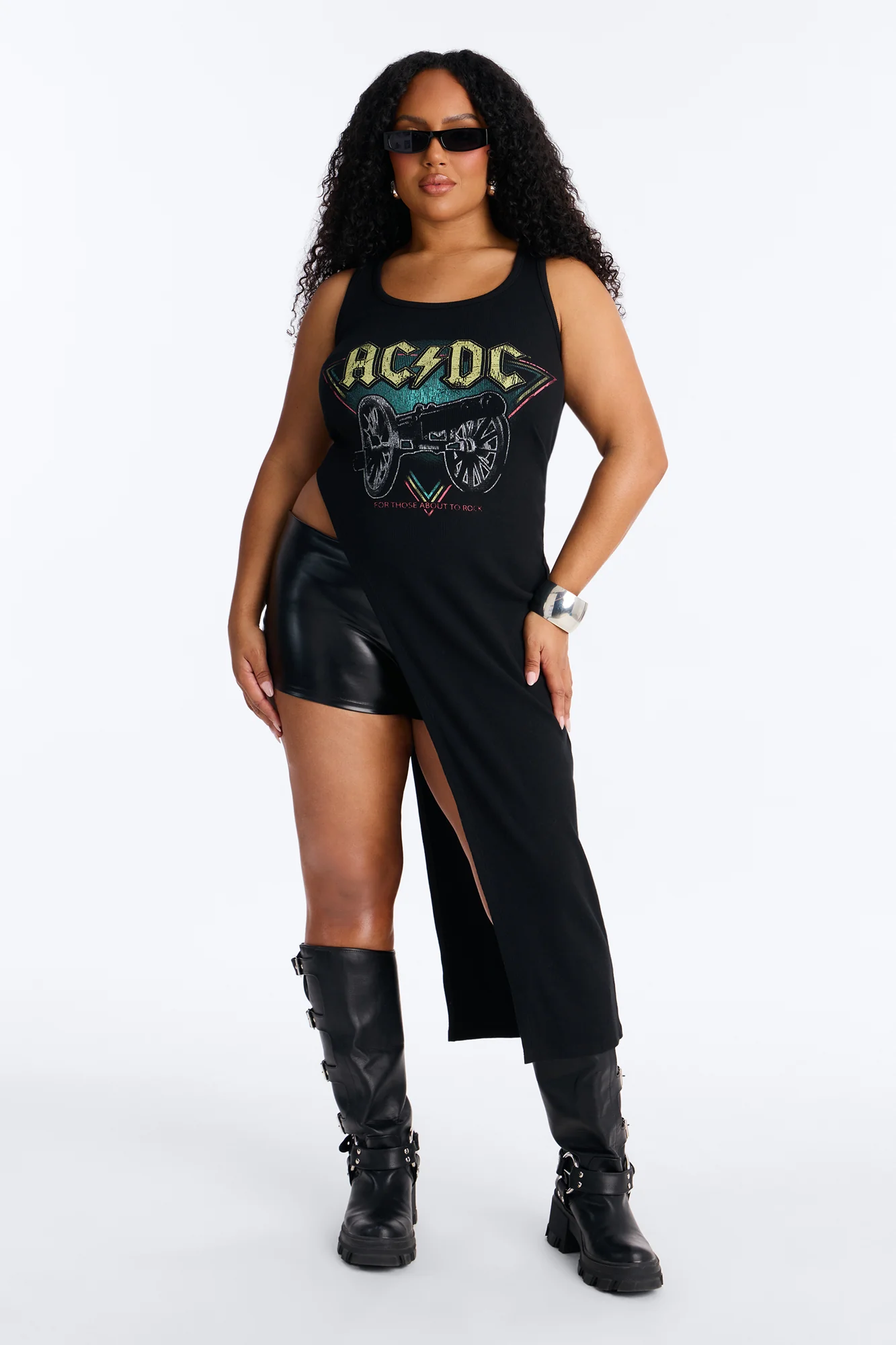 ACDC Long Asymmetrical Tank - Black - Image 5