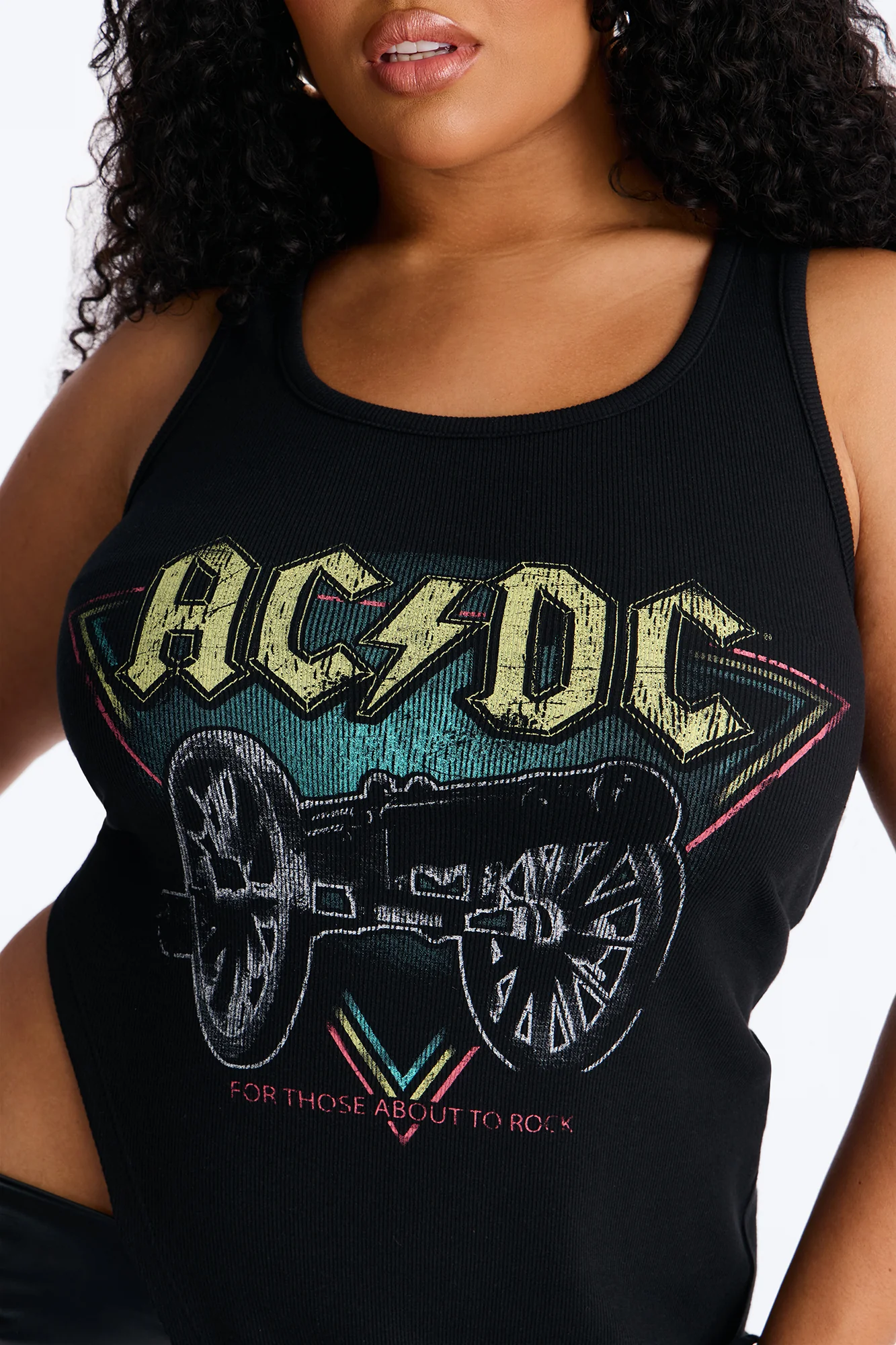 ACDC Long Asymmetrical Tank - Black - Image 7