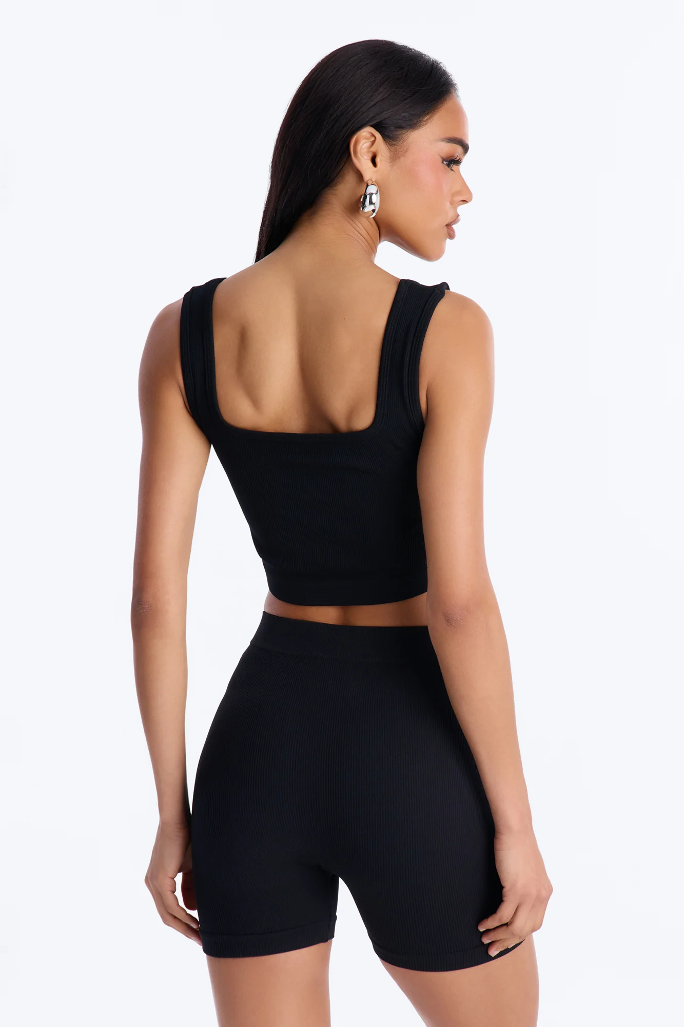 Active Aura Seamless Biker Short Set - Black - Image 3