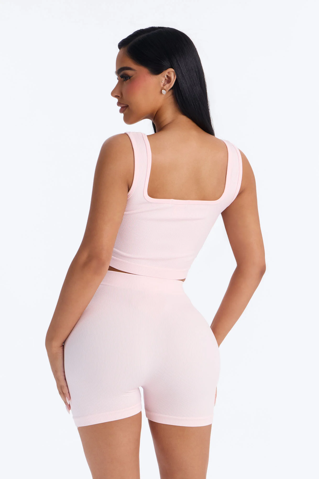 Active Aura Seamless Biker Short Set - Pink - Image 4