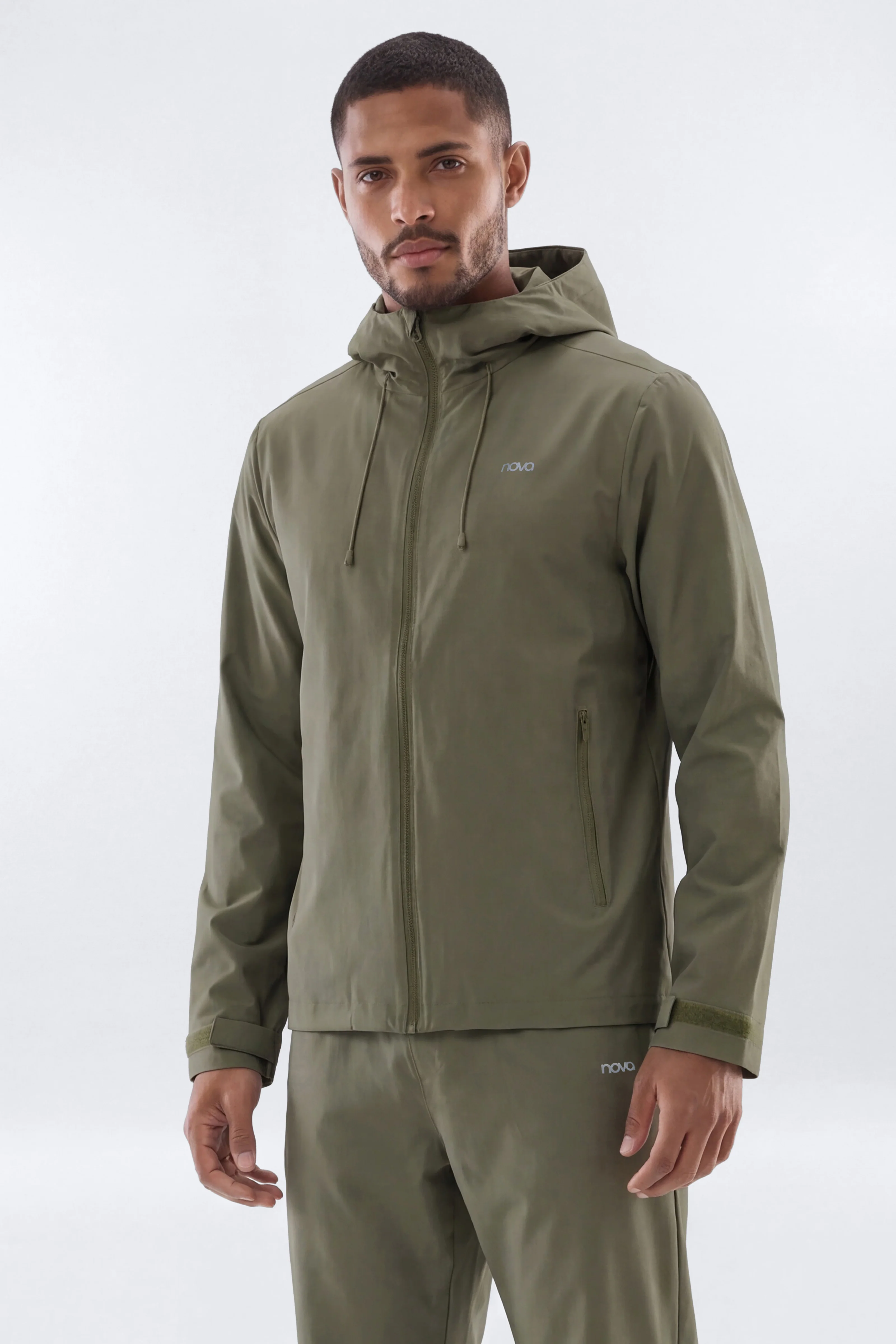 ActiveNylon™ Full Zip Hooded Jacket - Moss
