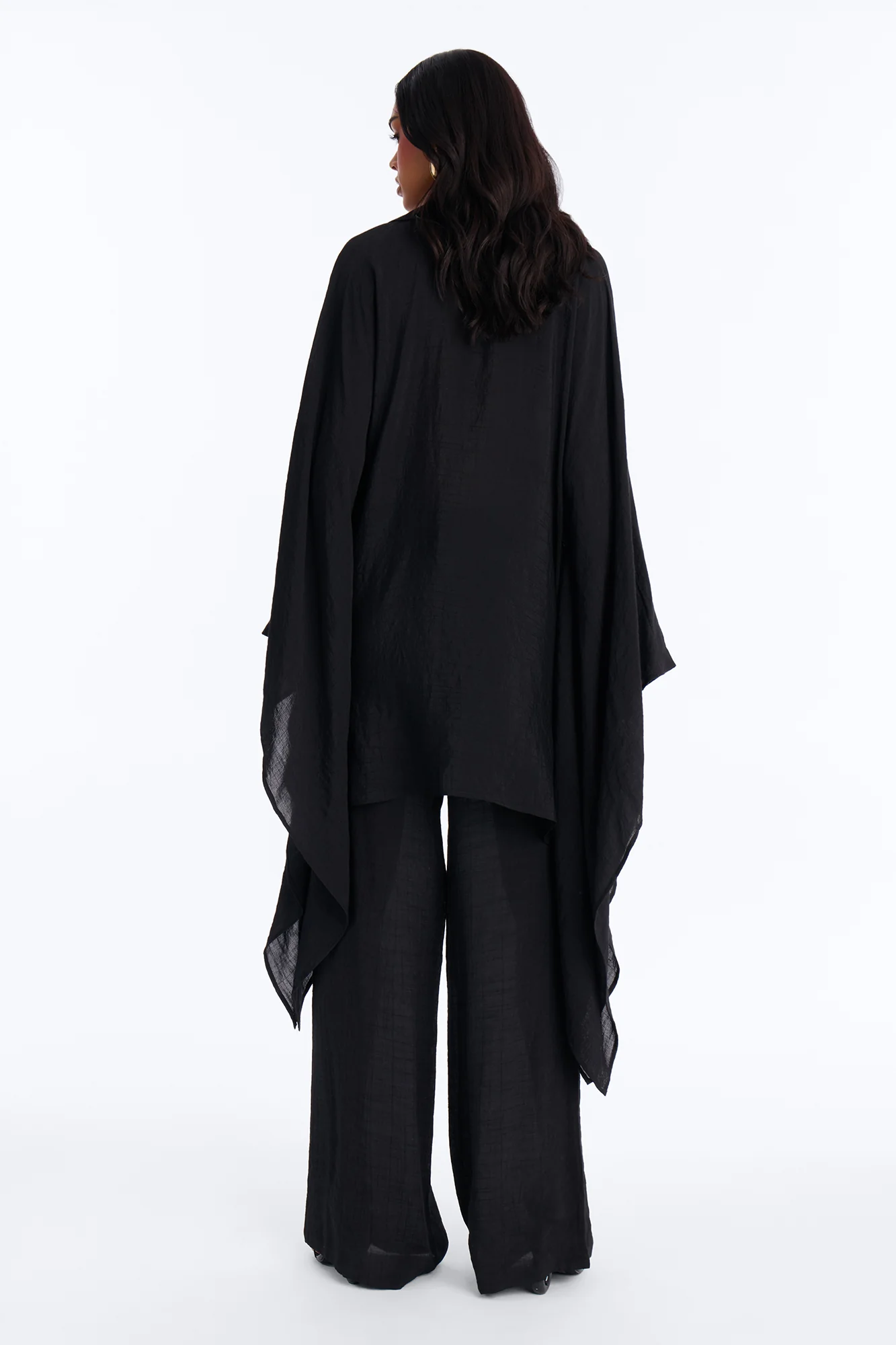 Addison Linen Pant Set - Black - Image 4