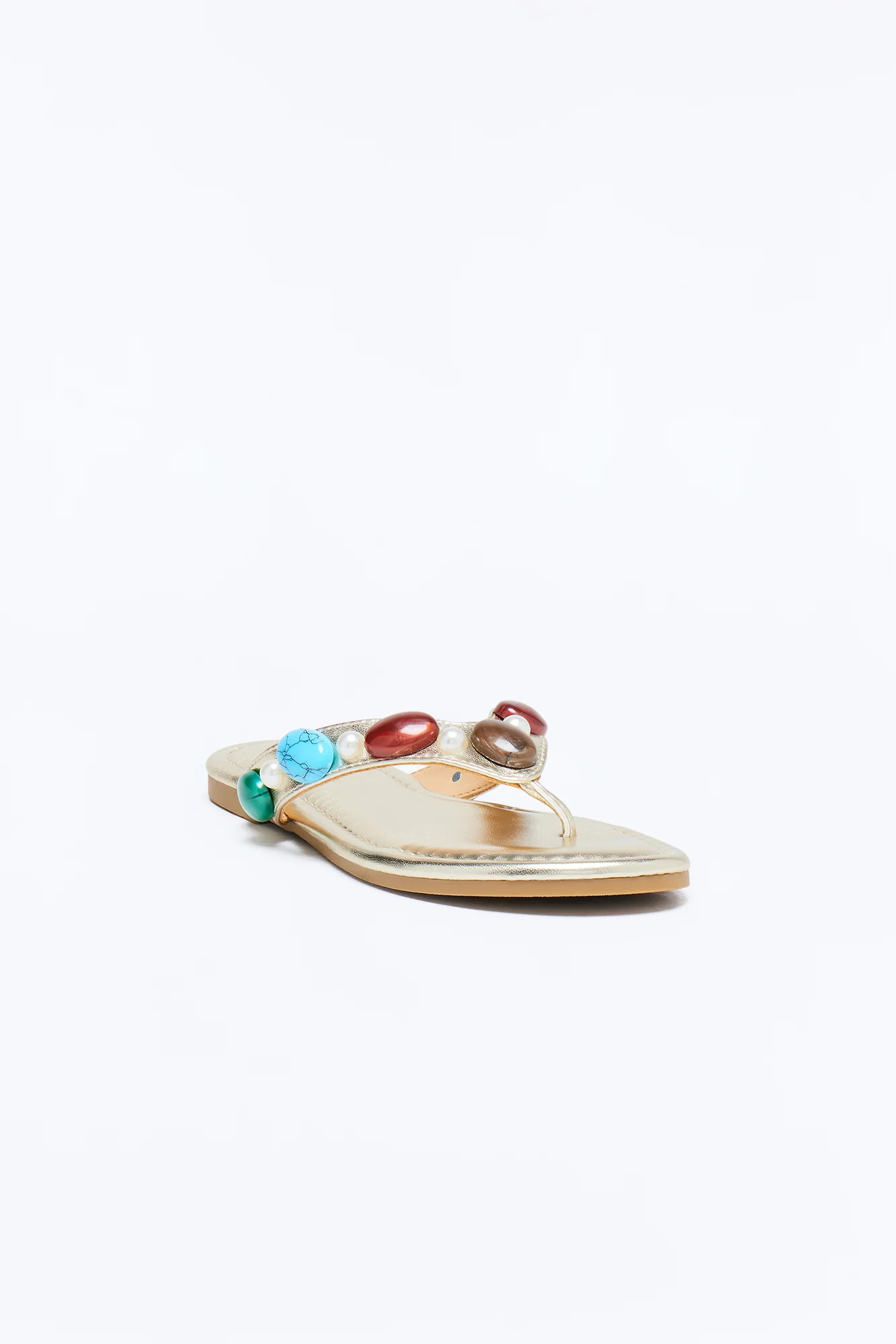 Addison Stone Flip Flops - Gold - Image 2