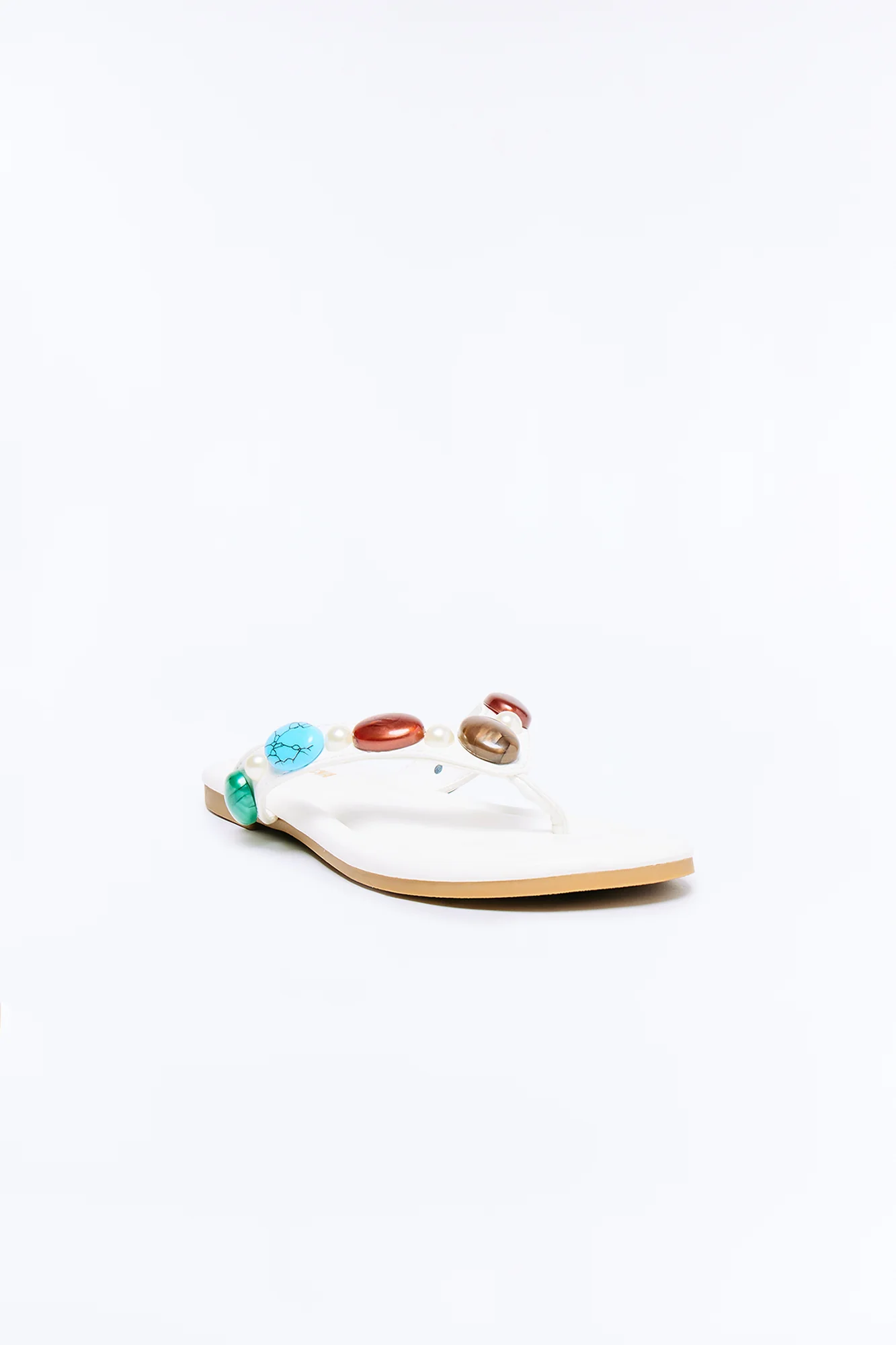 Addison Stone Flip Flops - White - Image 2