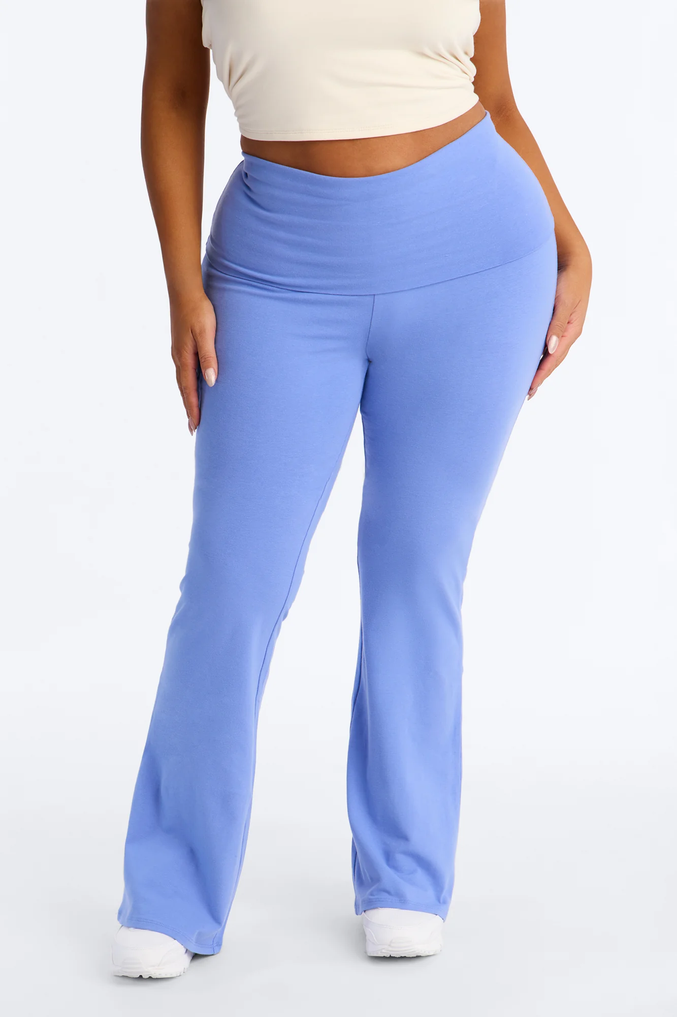 Adriana Foldover Flare Pant - Periwinkle - Image 5