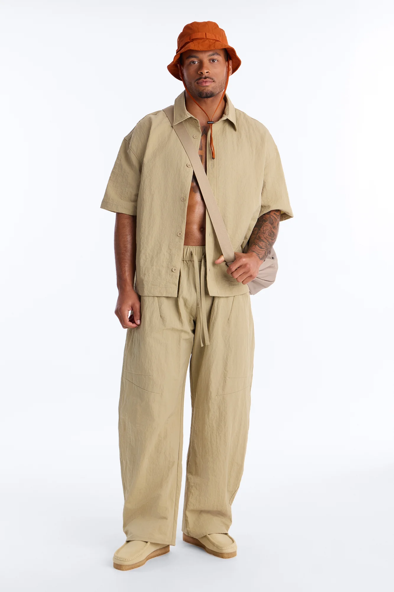 After Dark Amalfi Nylon Pant - Khaki - Image 2