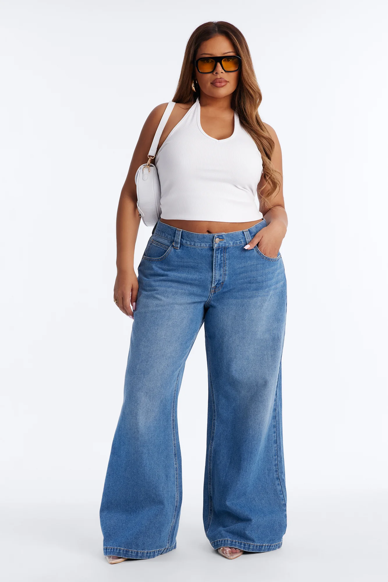 After Hours Low Rise Baggy Jeans - Medium Wash - Image 5