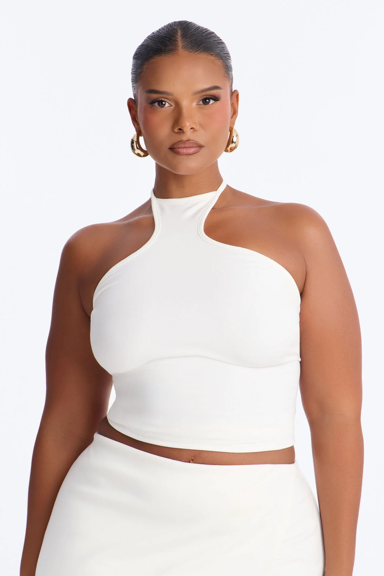 After Hours Sleeveless Halter Top - White - Image 6