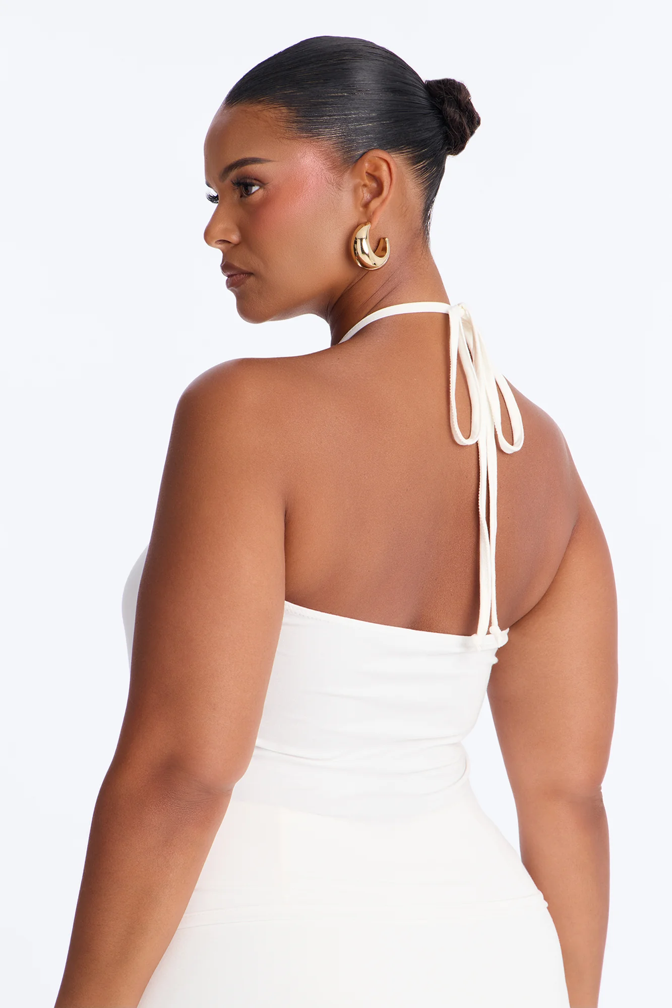 After Hours Sleeveless Halter Top - White - Image 8