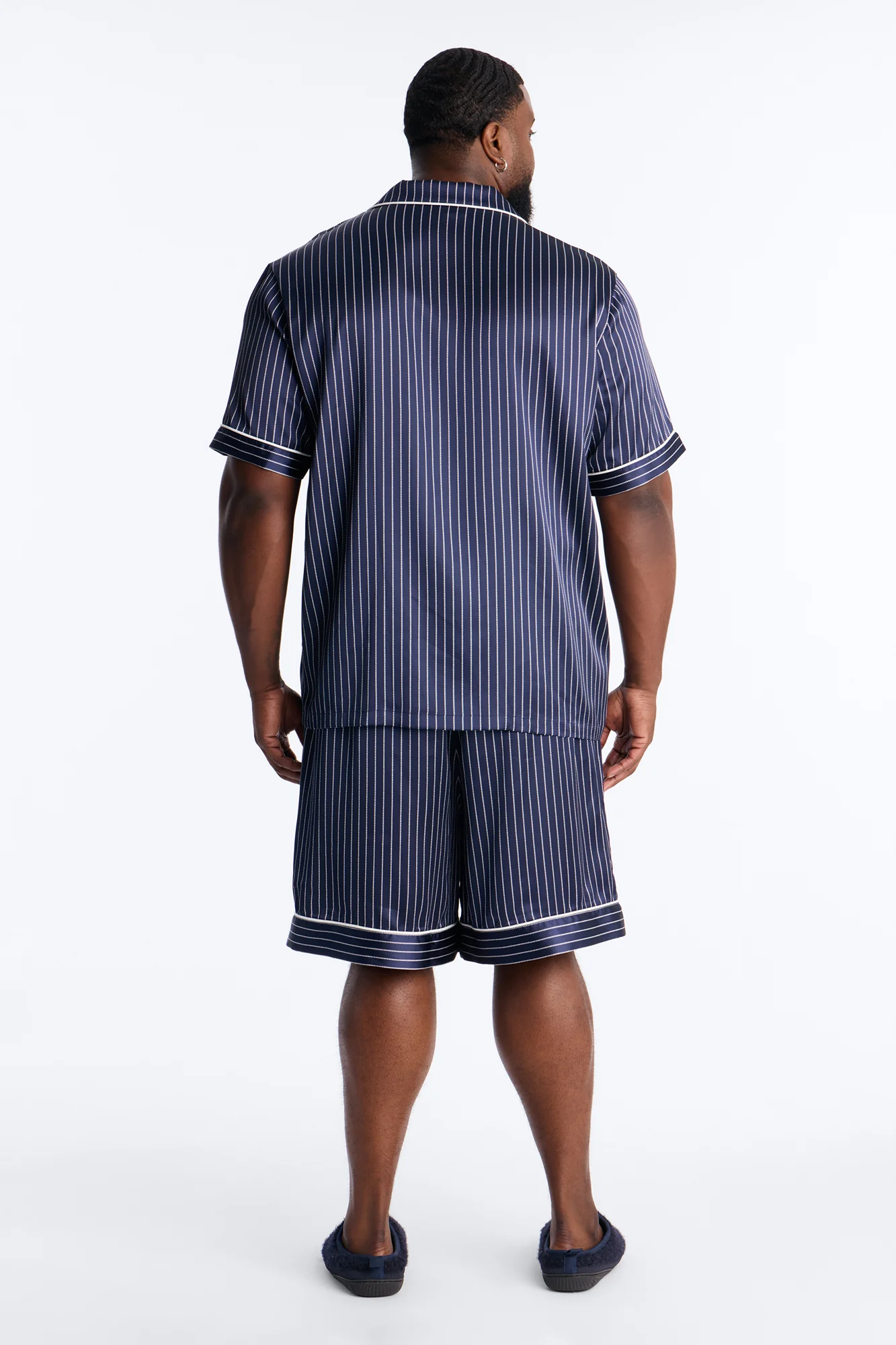 After Hours Stripe Lounge Set - Navy - Image 8
