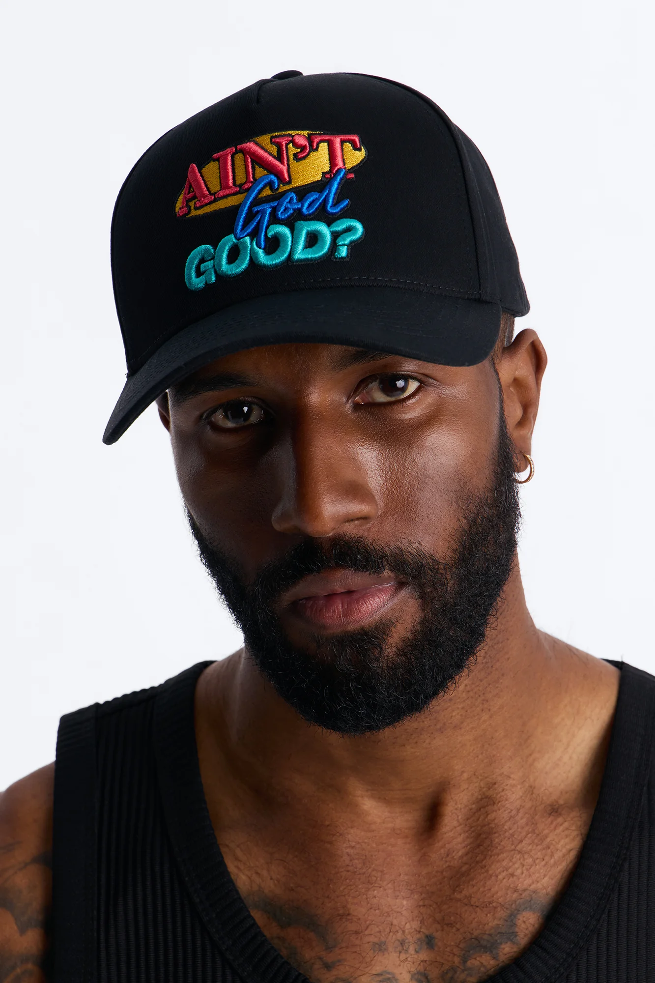 Ain't God Good Unstructured Snapback Hat - Black