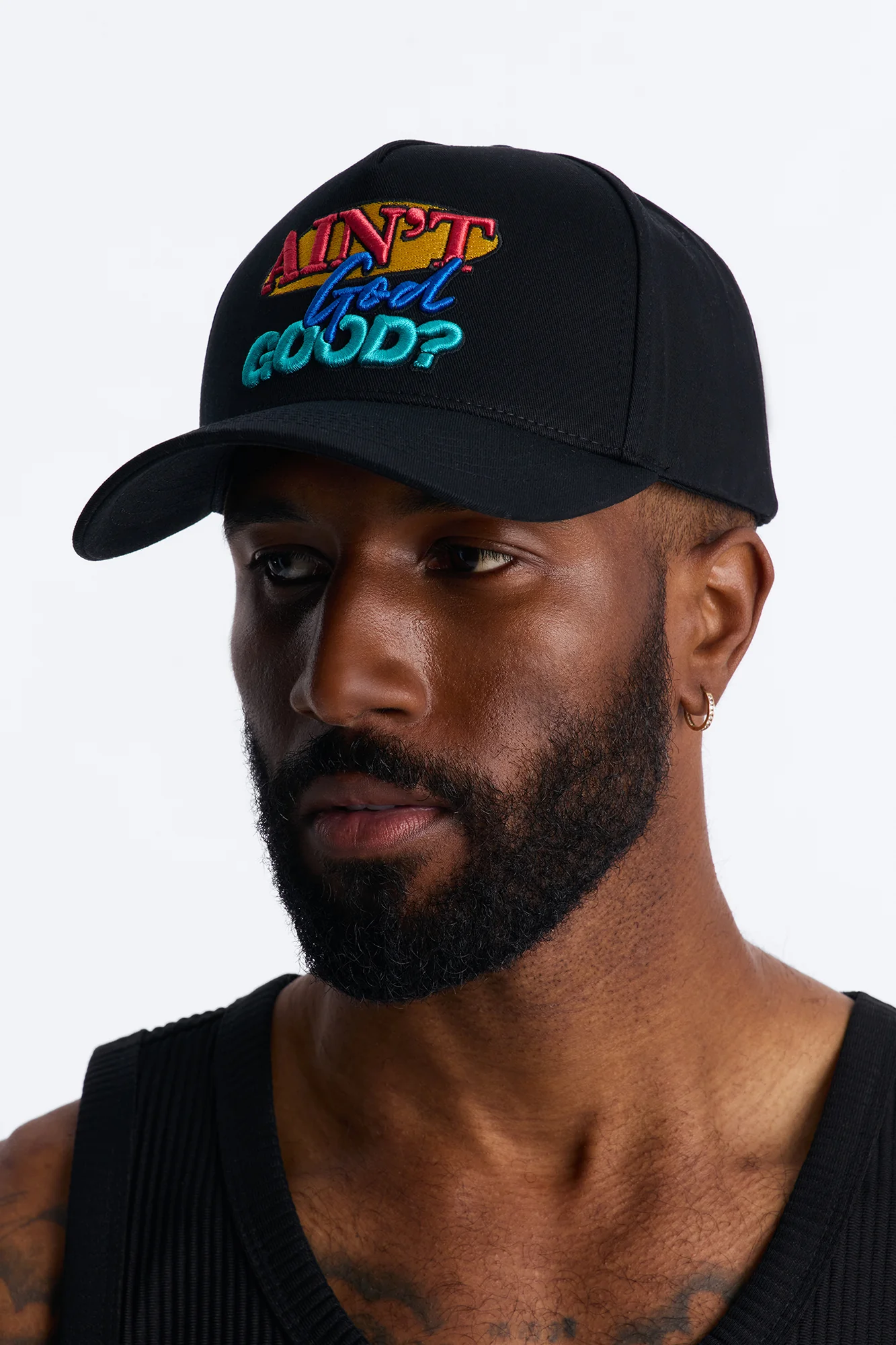 Ain't God Good Unstructured Snapback Hat - Black - Image 2