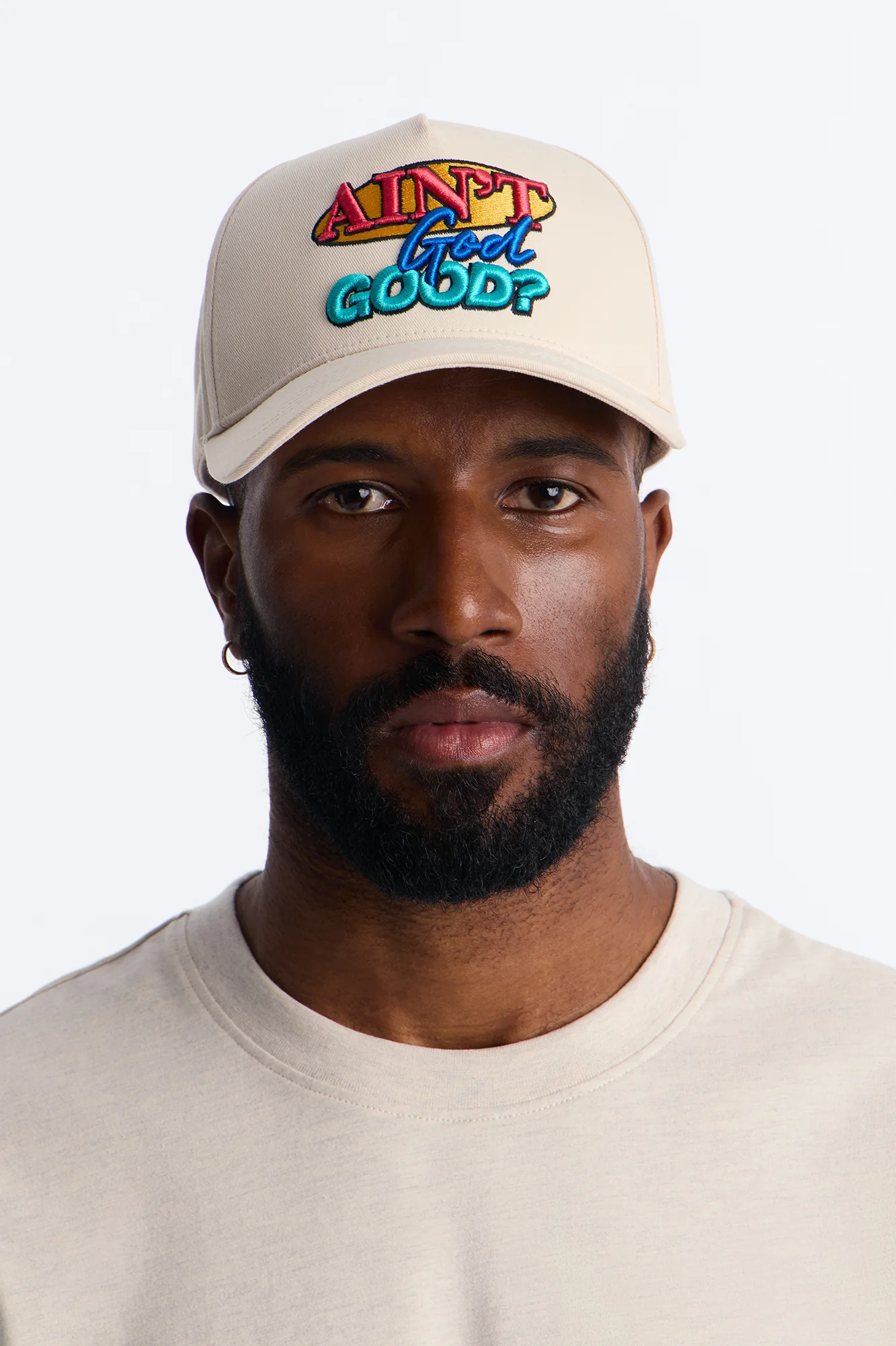 Ain't God Good Unstructured Snapback Hat - Stone