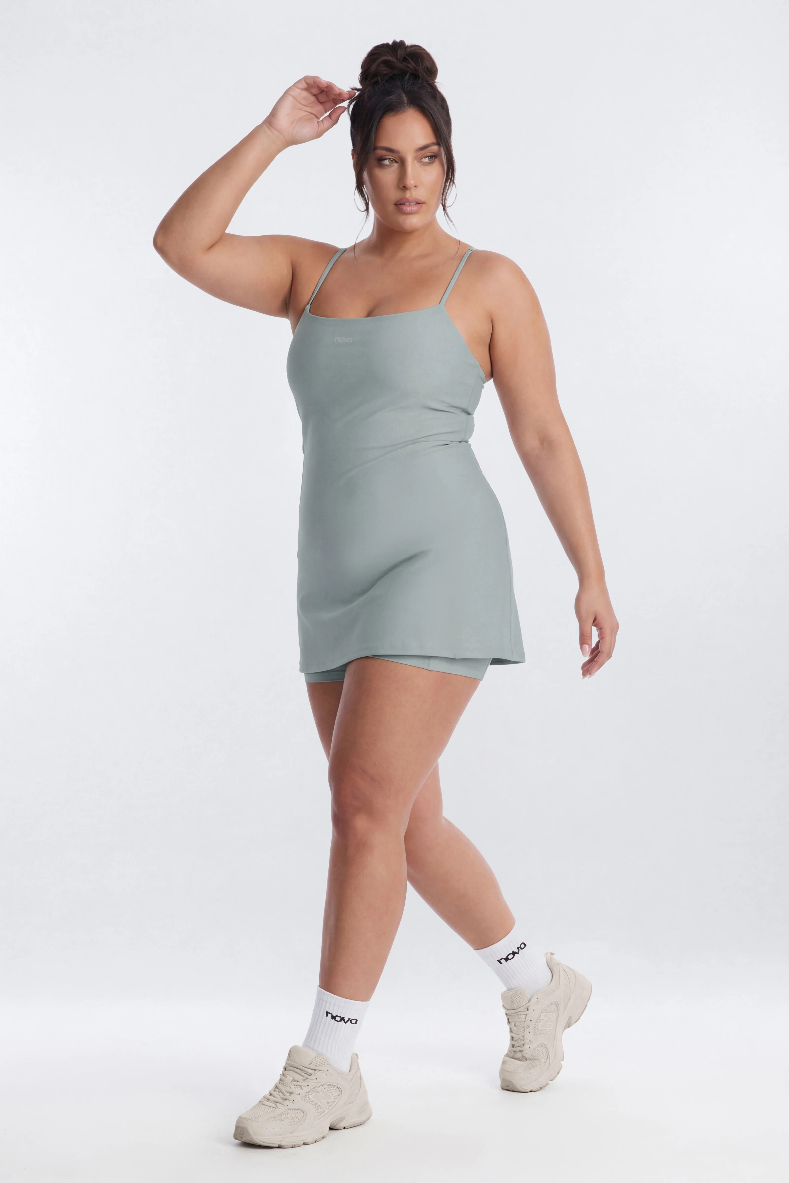 AirSculpt™ 2-in-1 Sports Dress - Steel - Image 7