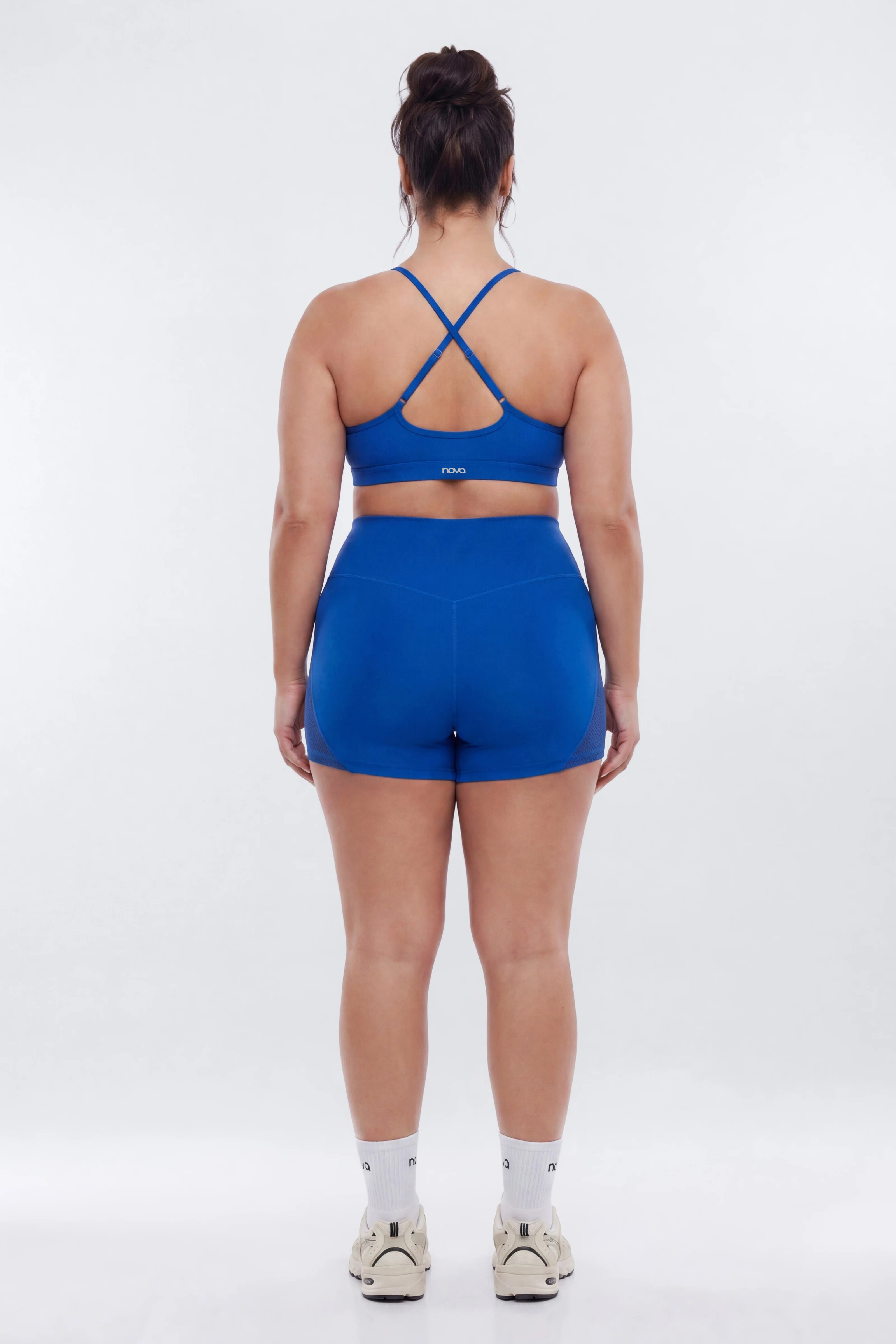 AirSculpt™ 3″ Mesh Contrast Sports Biker Short - CobaltBlue - Image 7