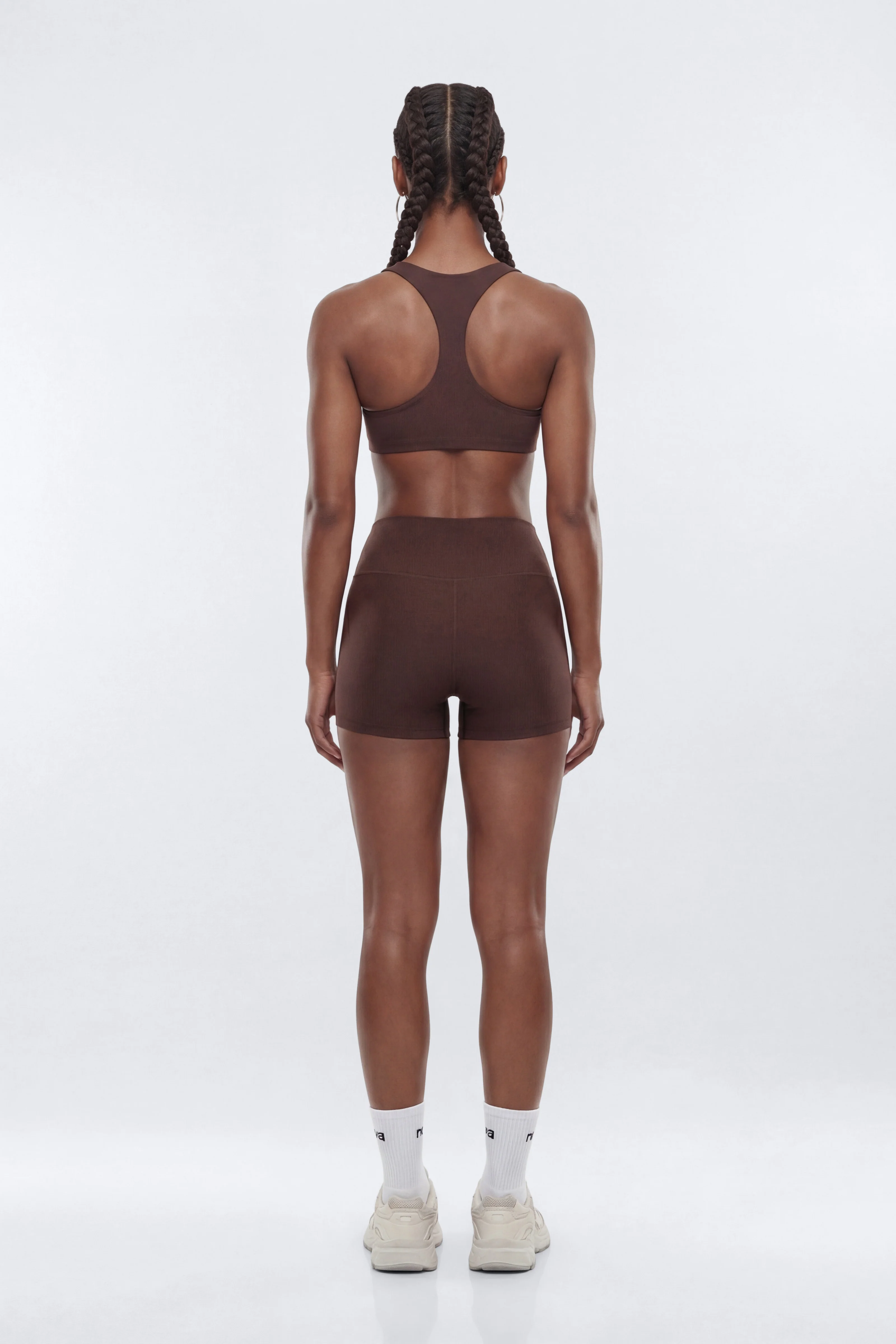 AirSculpt™ 3″ Mid Rise Biker Short - Brown - Image 3