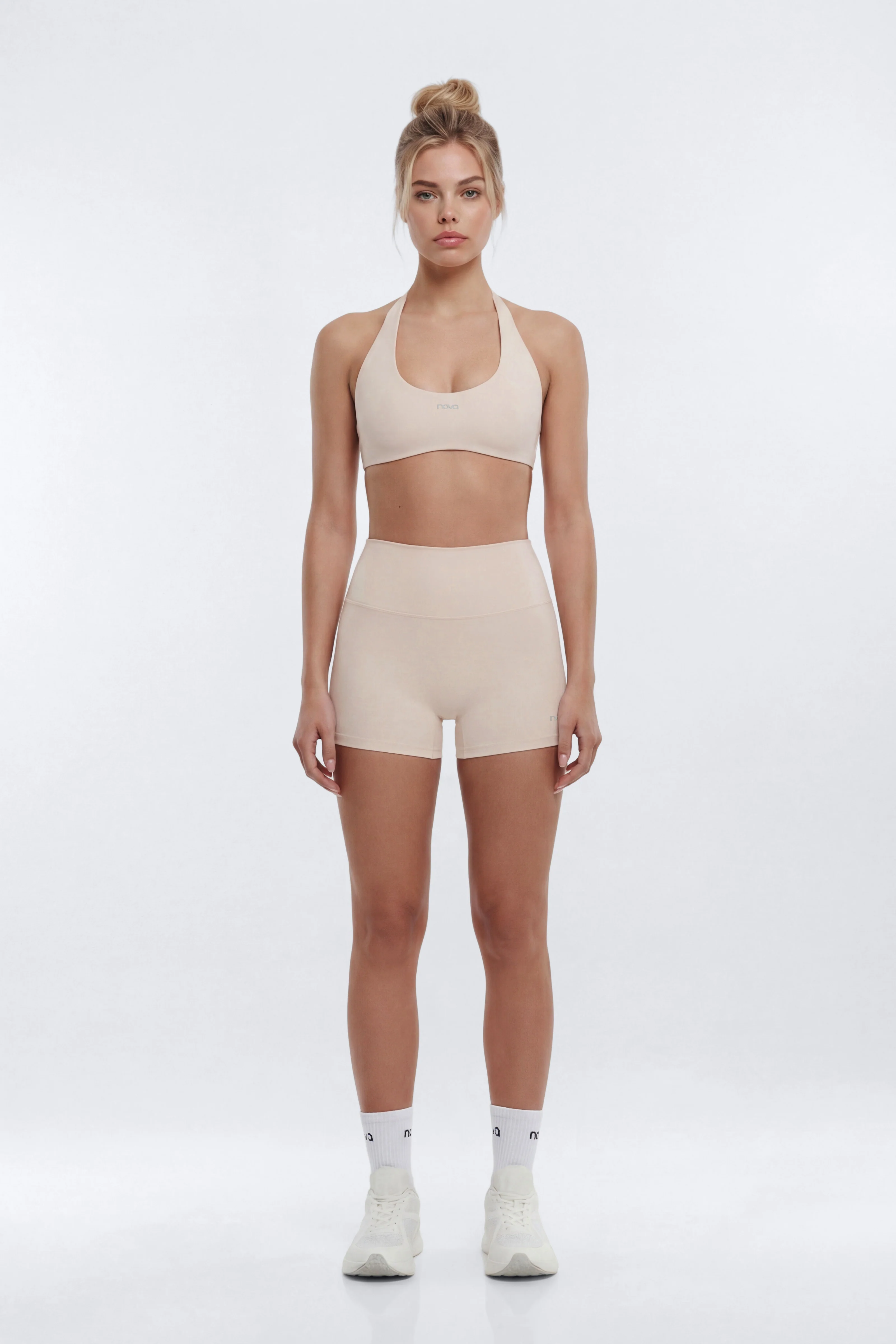 AirSculpt™ 3″ Mid Rise Biker Short - Oat Milk