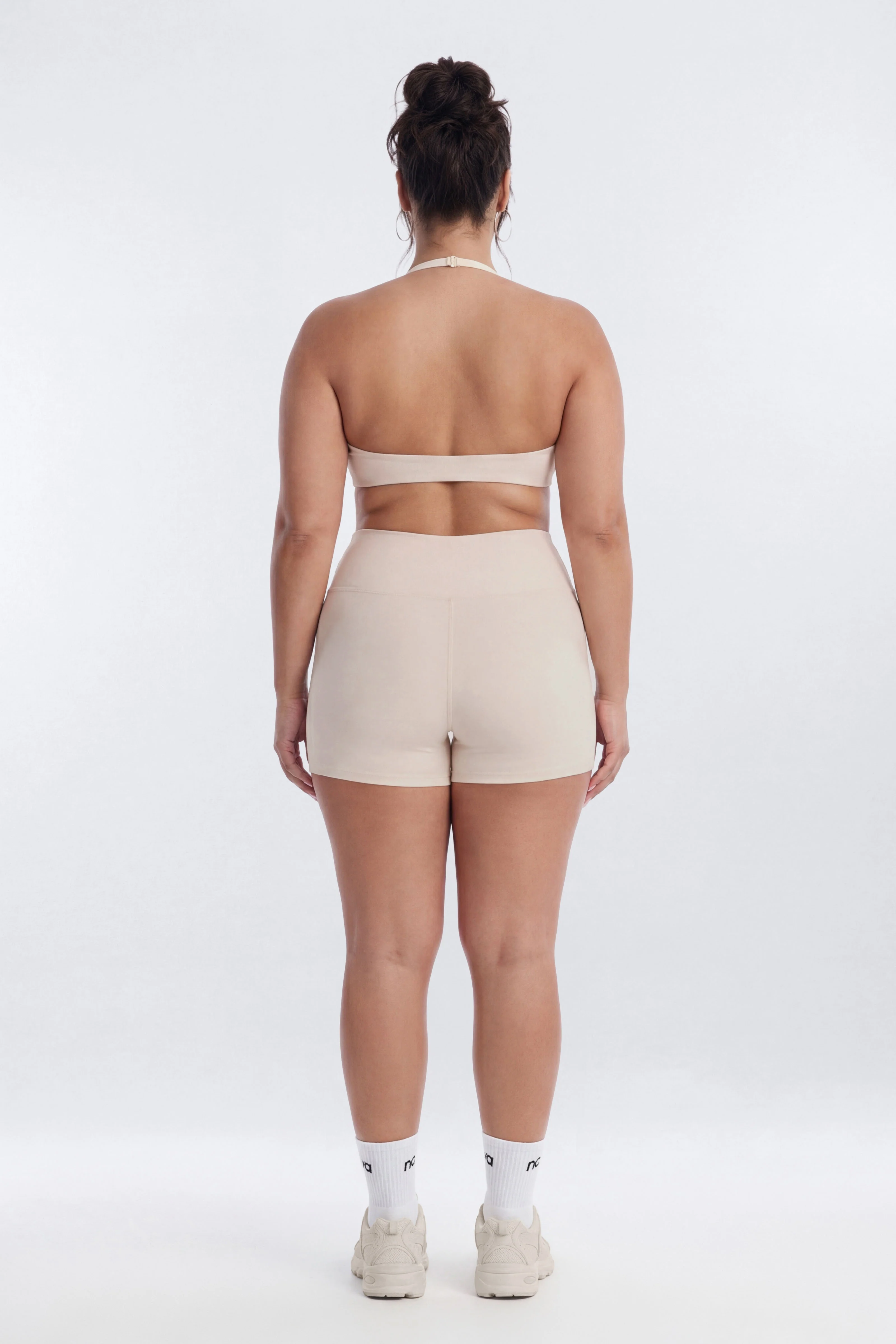 AirSculpt™ 3″ Mid Rise Biker Short - Oat Milk - Image 7