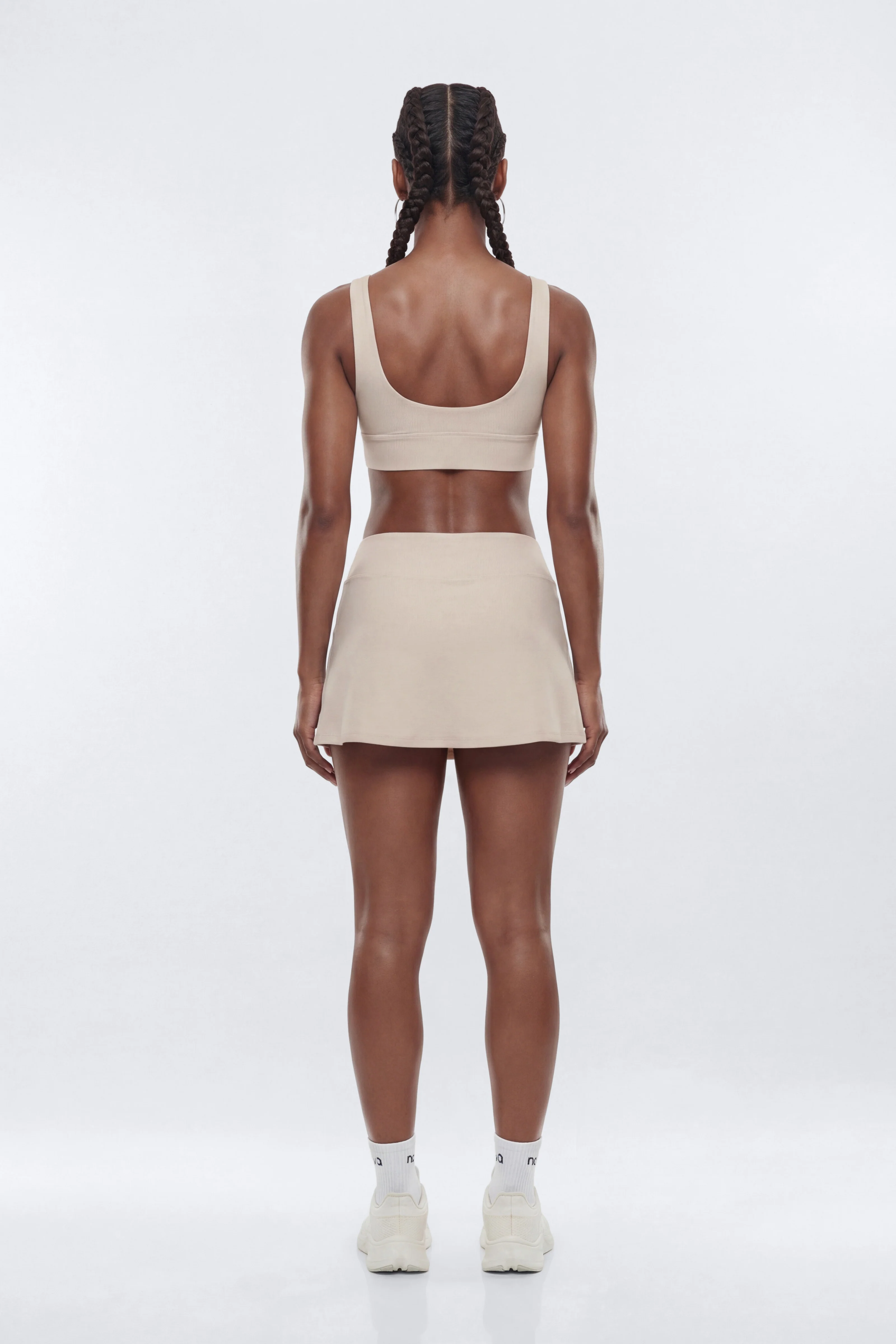 AirSculpt™ Mid Rise Mini Skort - Oat Milk - Image 3