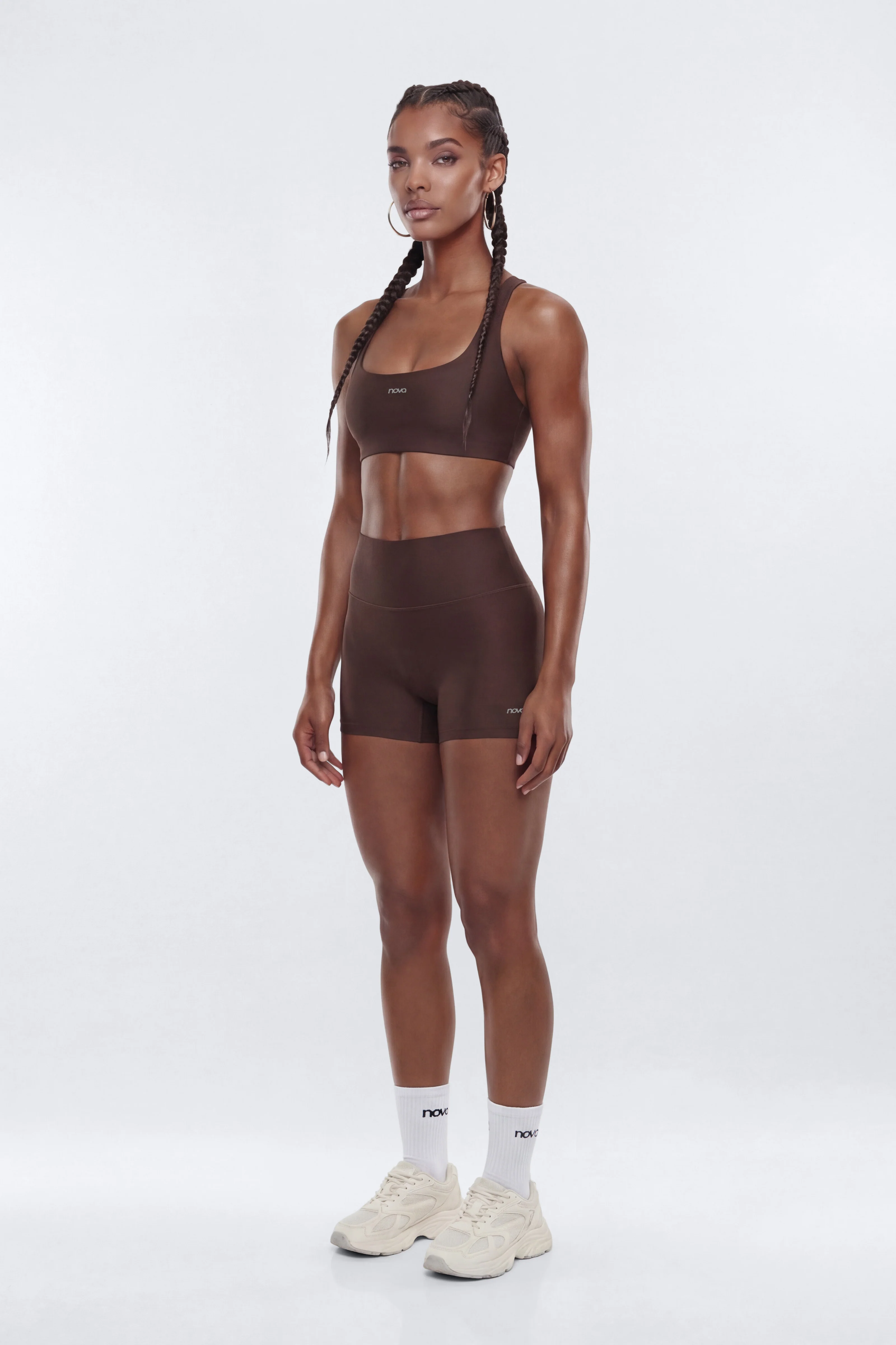 AirSculpt™ Racer Back Sports Bra - Brown - Image 3