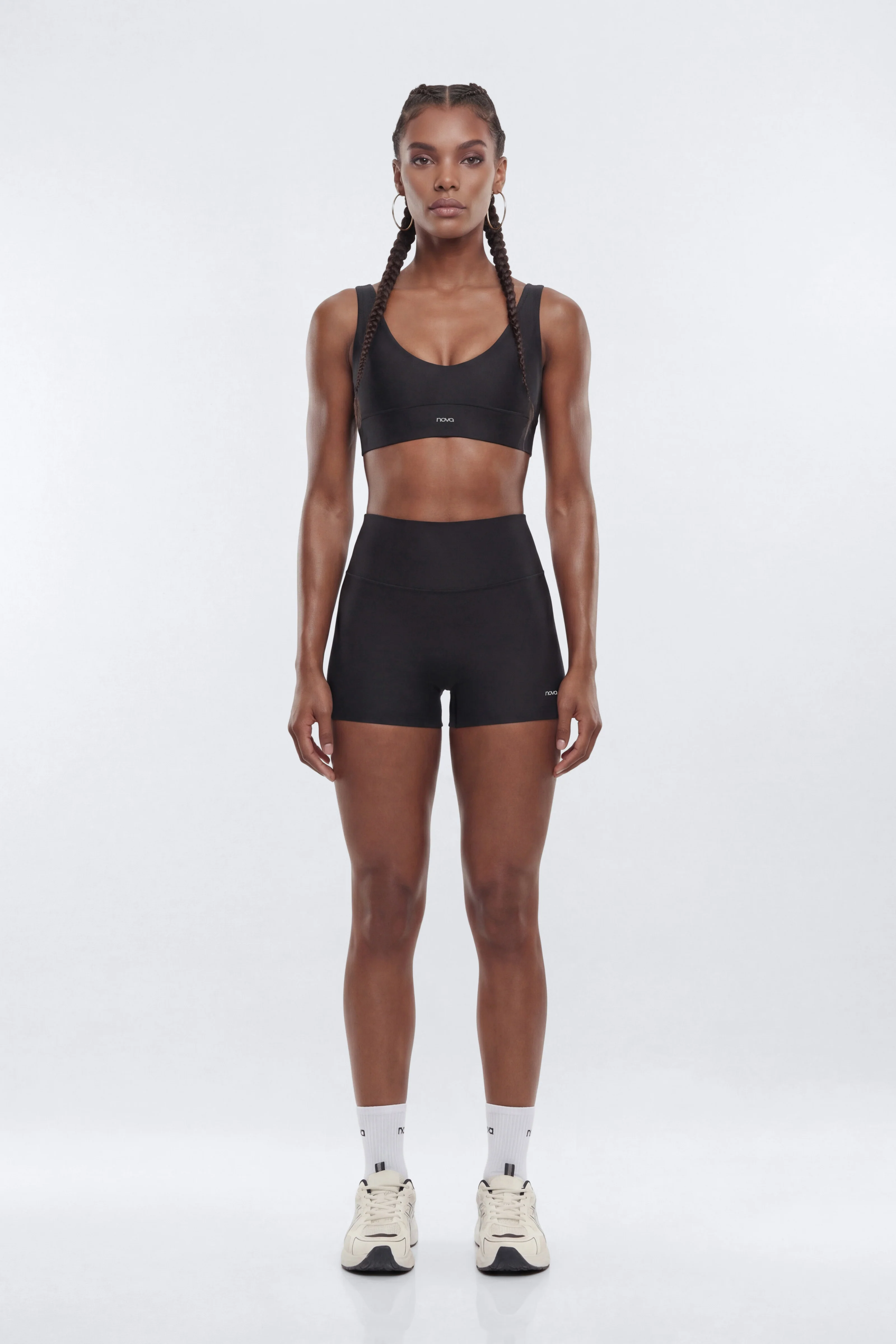 AirSculpt™ V Neck Sports Bra - Black - Image 2
