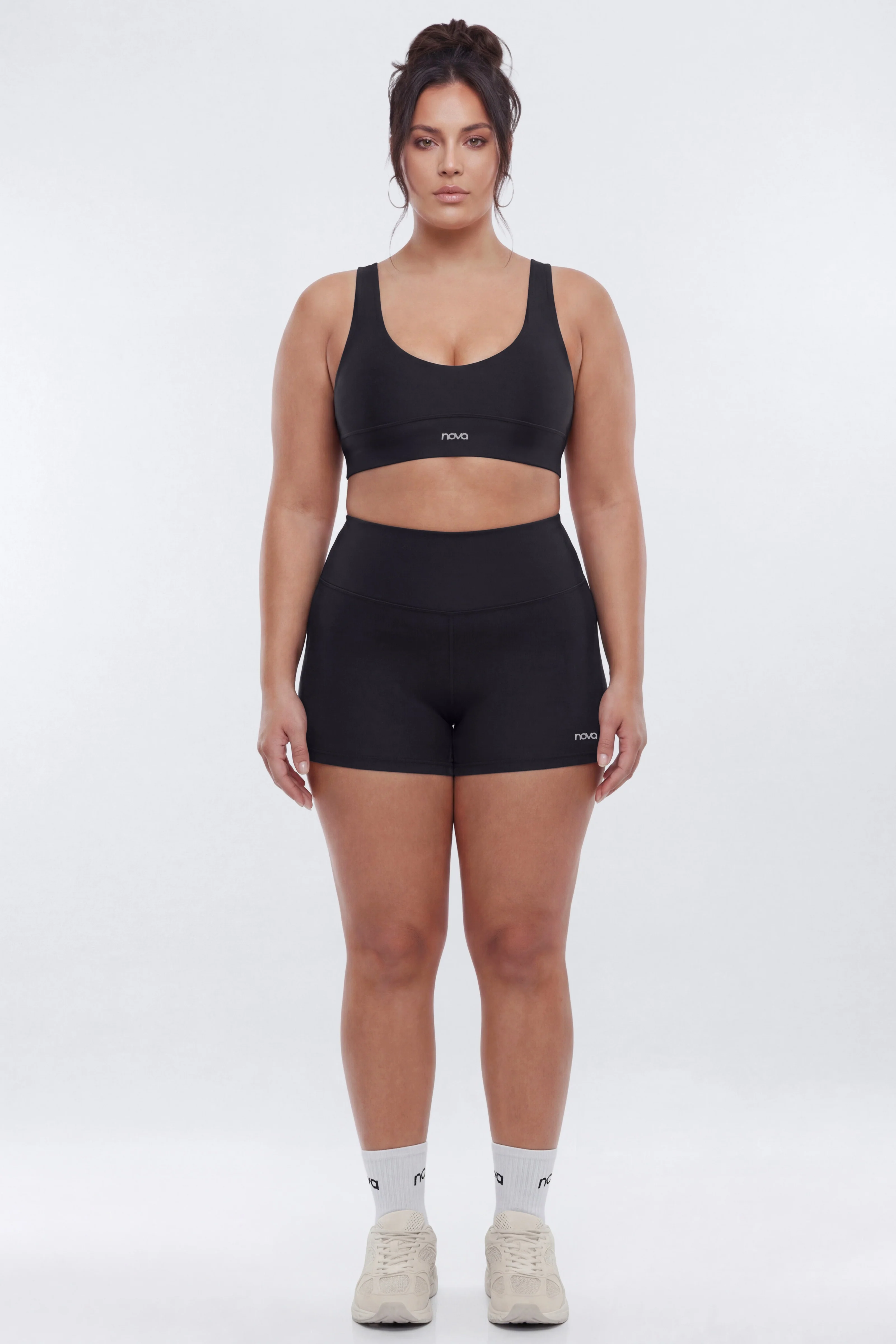 AirSculpt™ V Neck Sports Bra - Black - Image 6