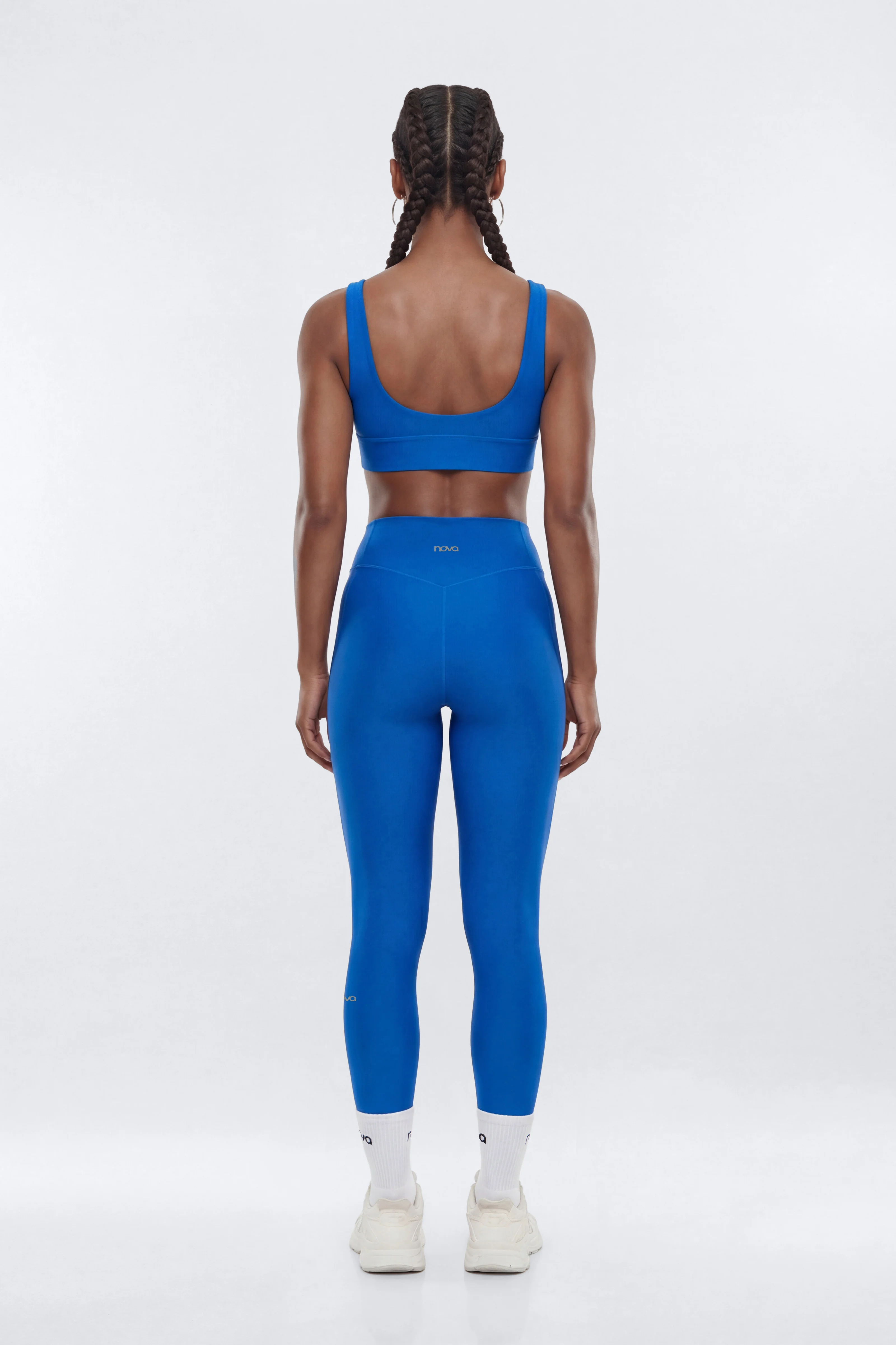 AirSculpt™ V Neck Sports Bra - CobaltBlue - Image 3