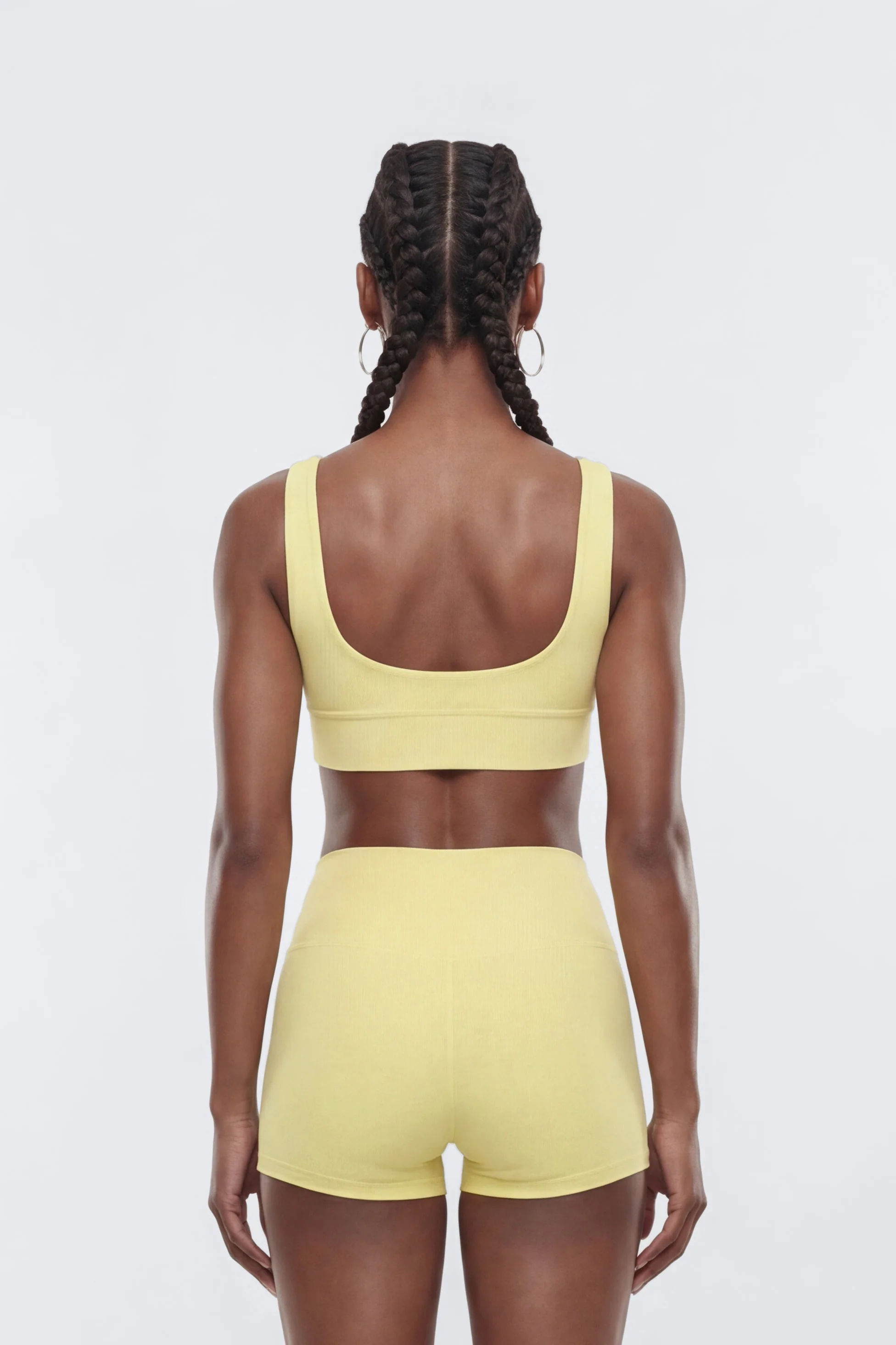 AirSculpt™ V Neck Sports Bra - Yellow - Image 3