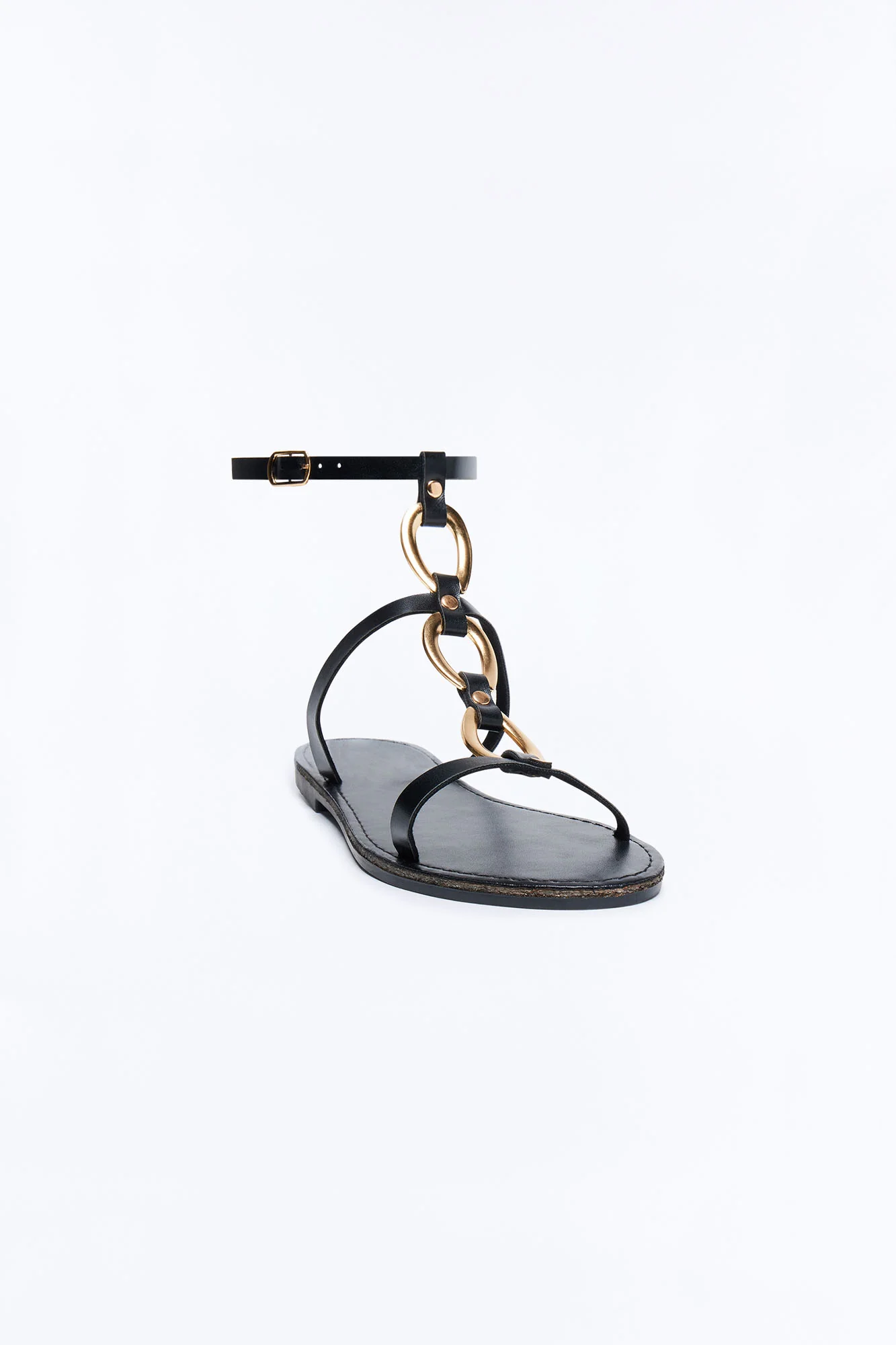 AJ Hardware Ankle Strap Sandals - Black - Image 3
