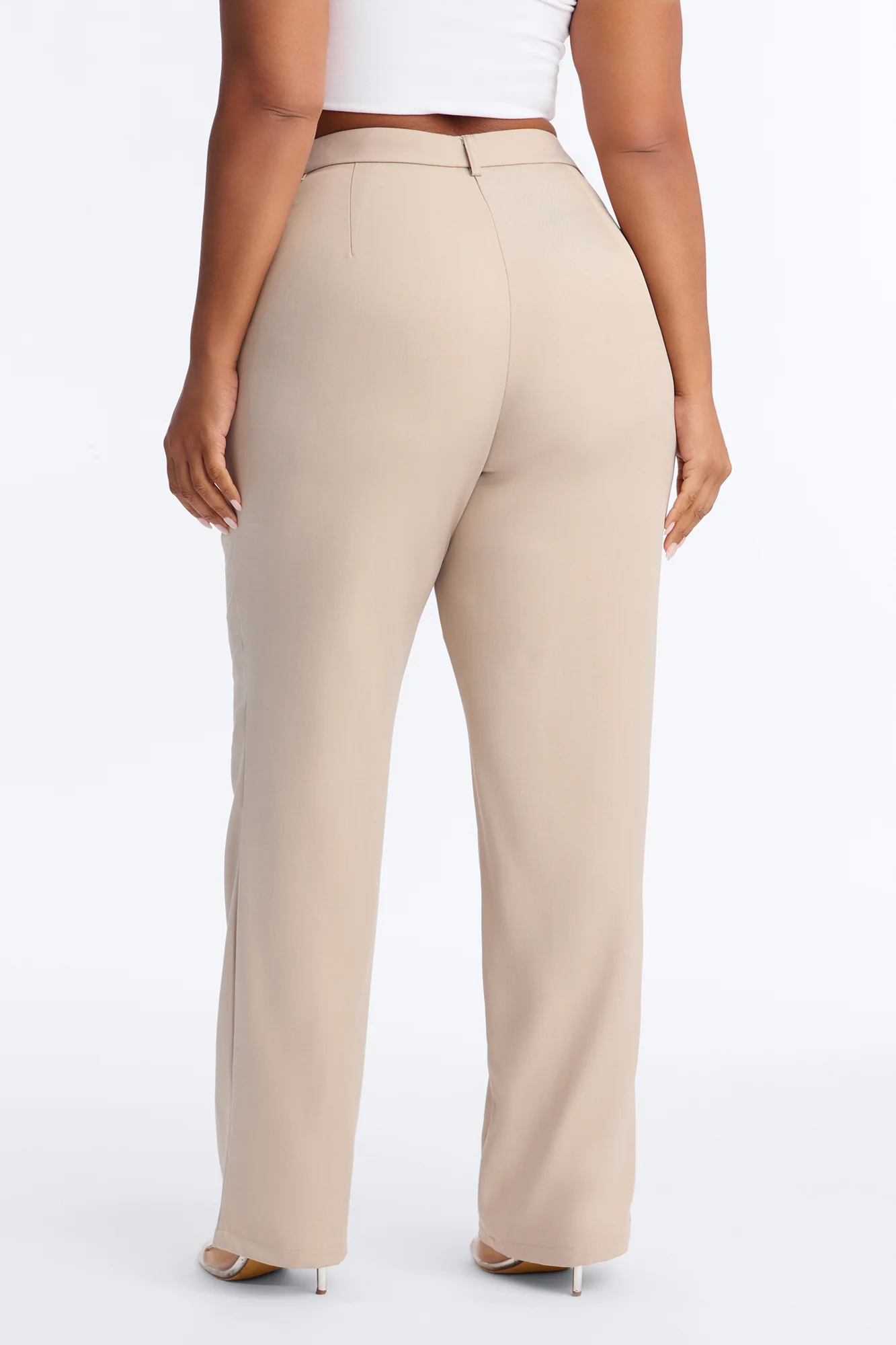 Alani Straight Leg Trouser - Stone - Image 6