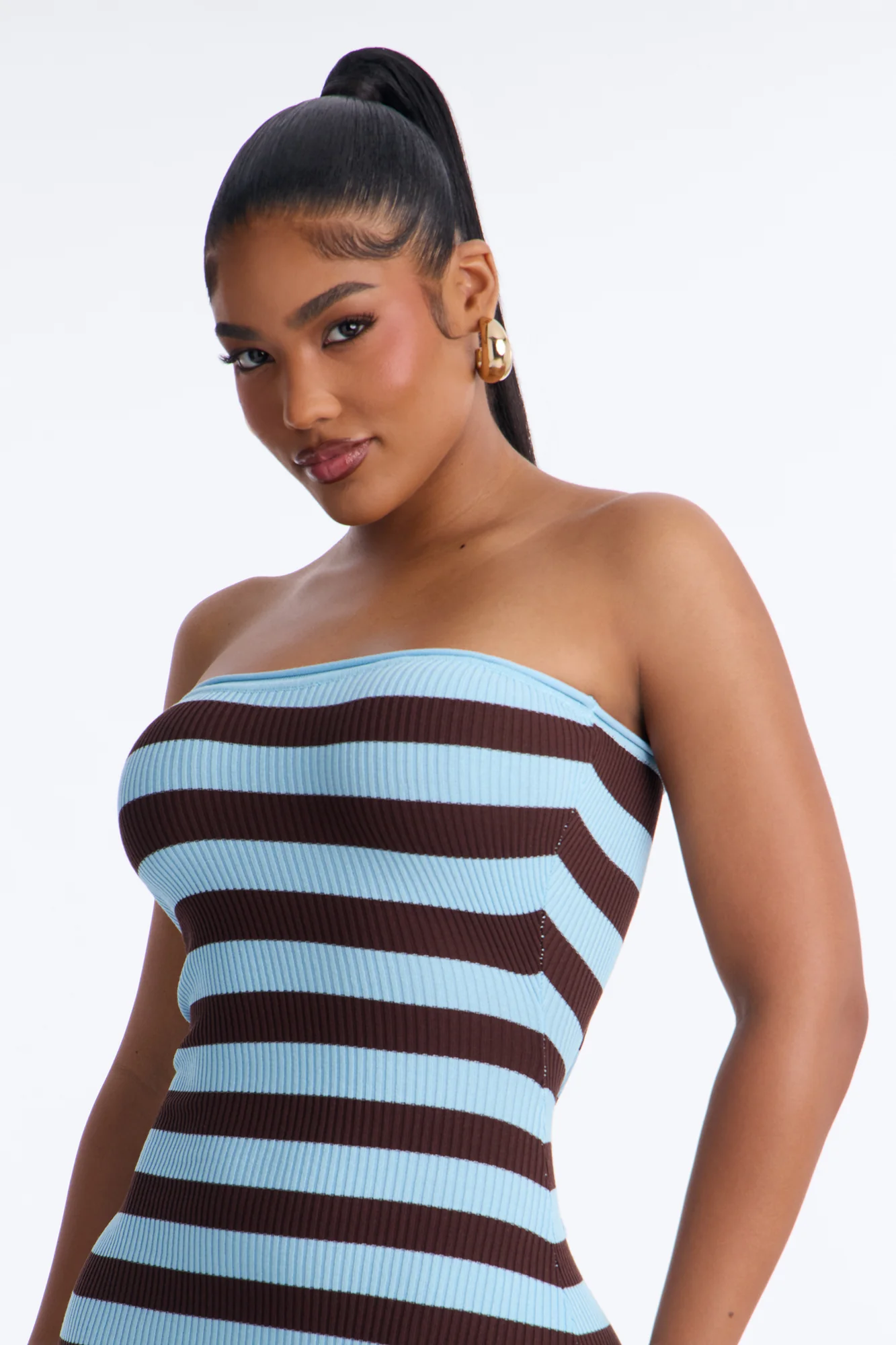 Alessi Striped Sweater Midi Dress - Blue/combo - Image 2
