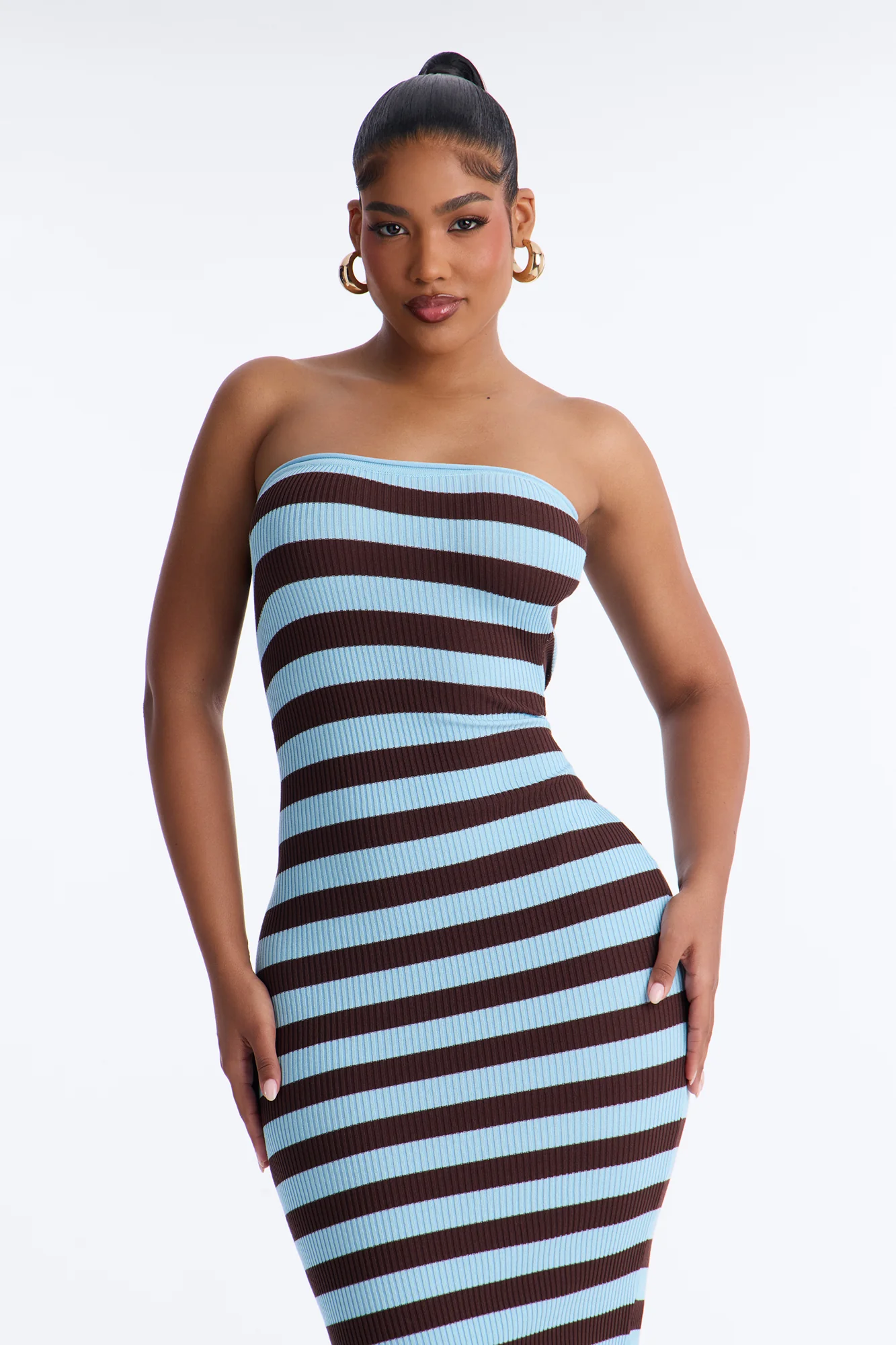 Alessi Striped Sweater Midi Dress - Blue/combo - Image 3