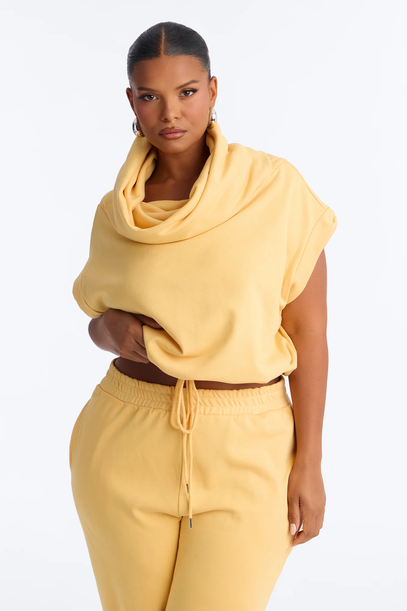 Alexa Capri Jogger Set - Butter Yellow - Image 6