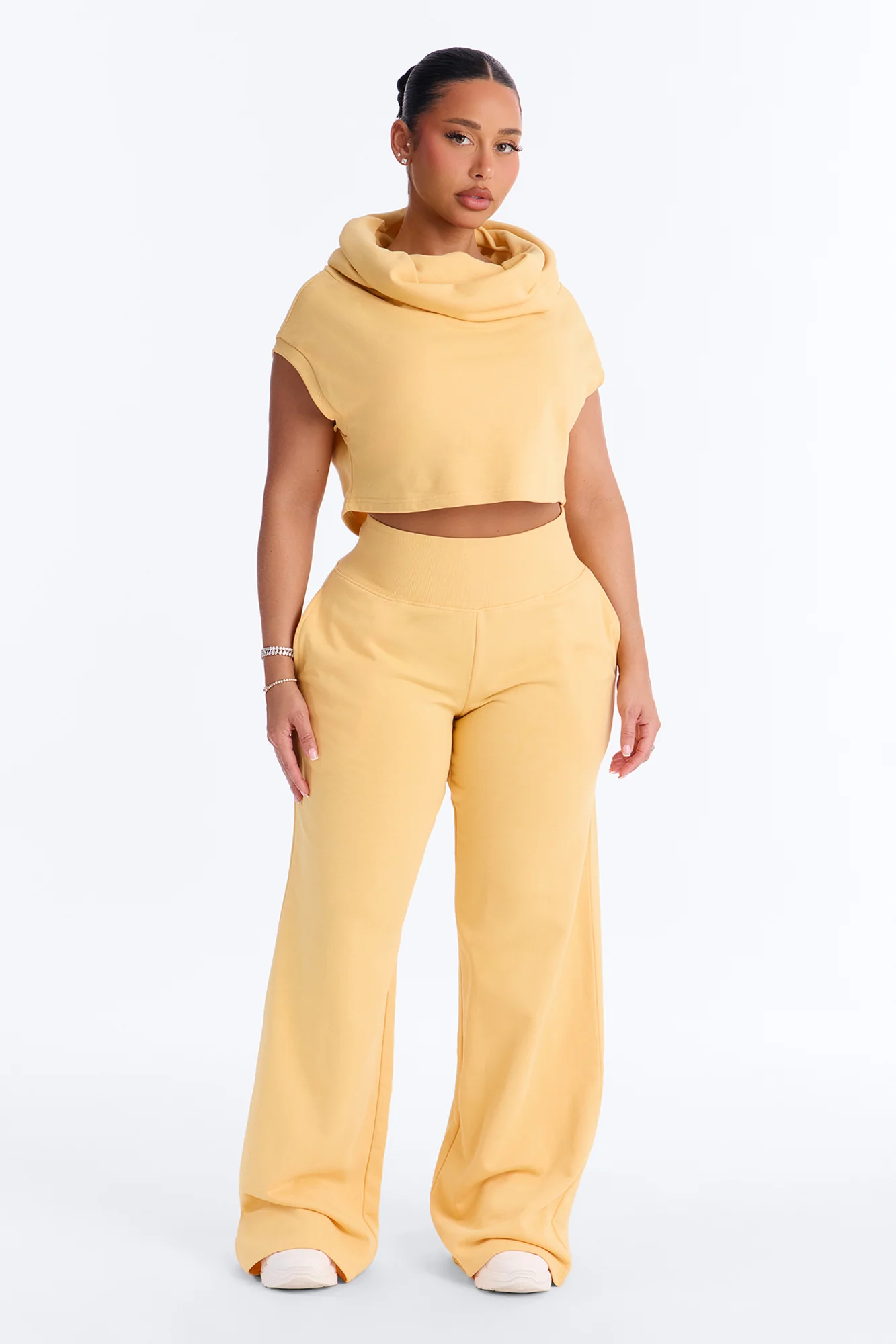 Alexa Wide Leg Pant Set - Yellow